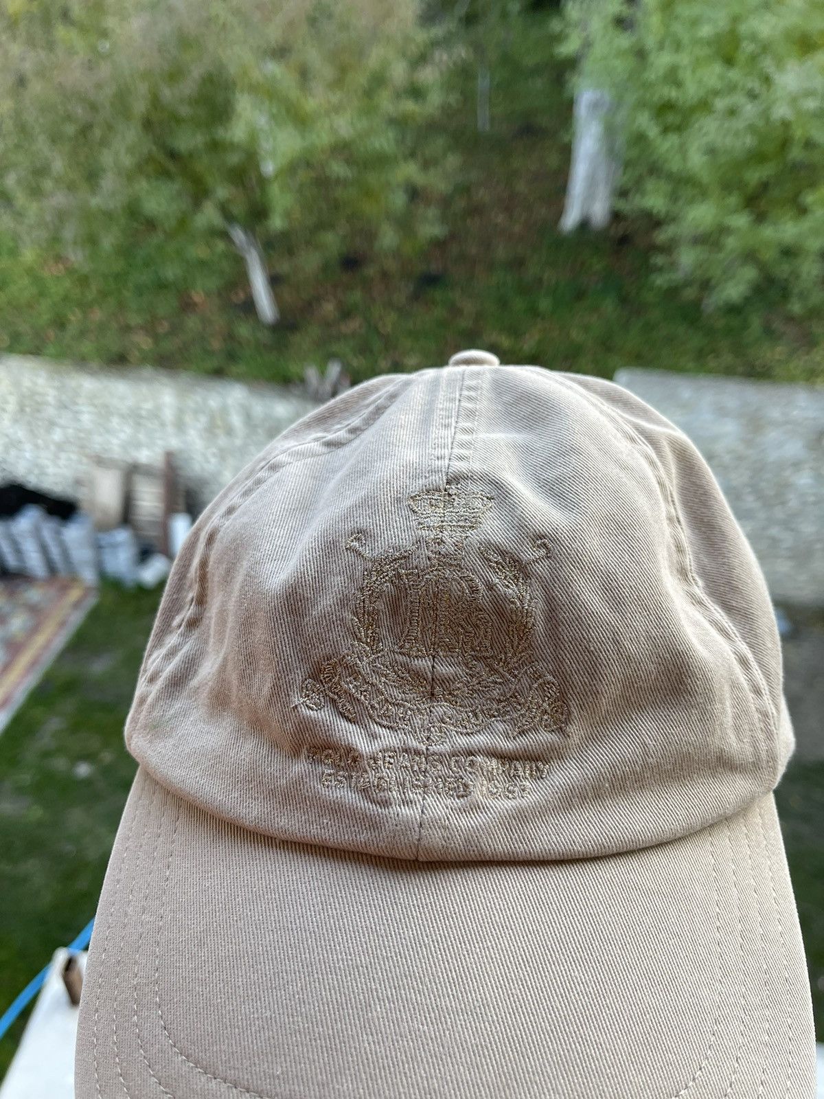 Polo Ralph Lauren × Vintage Vintage 90's Rare Logo Polo Jeans Company Sunfaded Cap hat Size ONE SIZE - 2 Thumbnail