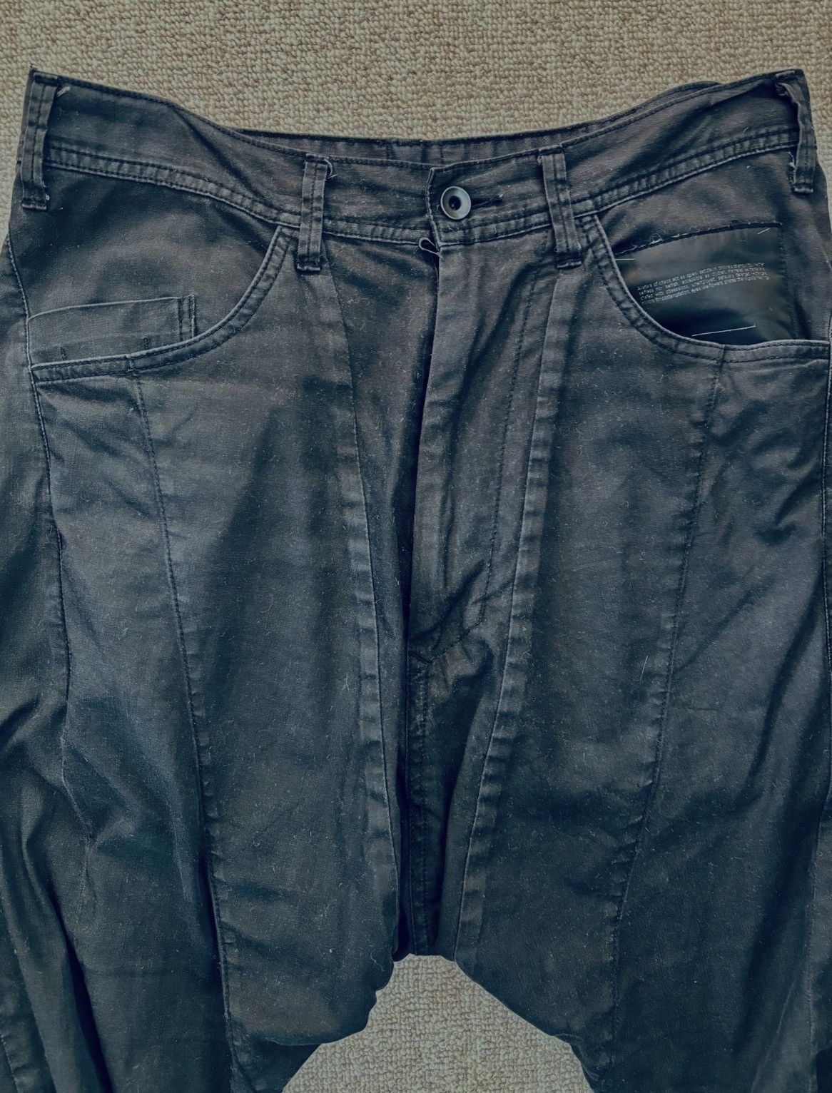 Julius Julius_7 [sefiroth;] SS16 – stretch denim drop crotch pants Size US 32 / EU 48 - 4 Thumbnail