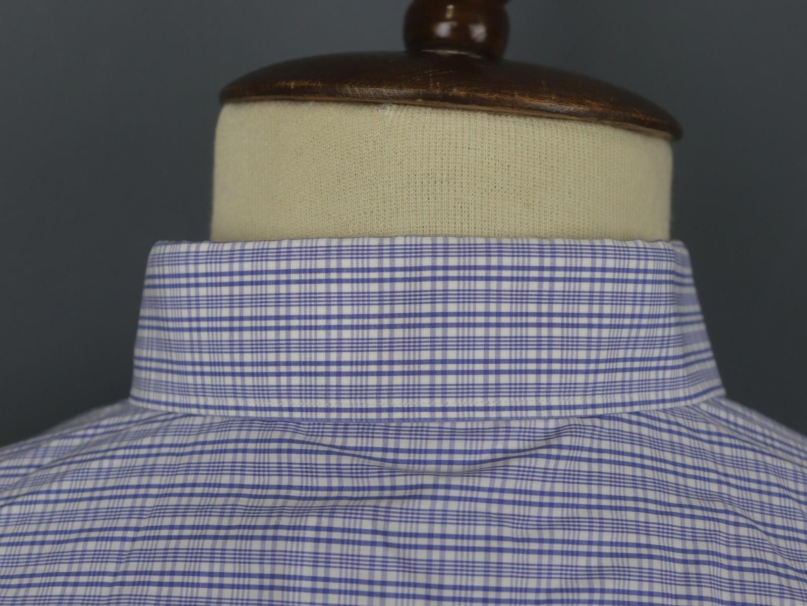 Ermenegildo Zegna Ermenegildo Zegna Blue Check 100% Dress Shirt Size 41 Size 38R - 12 Thumbnail