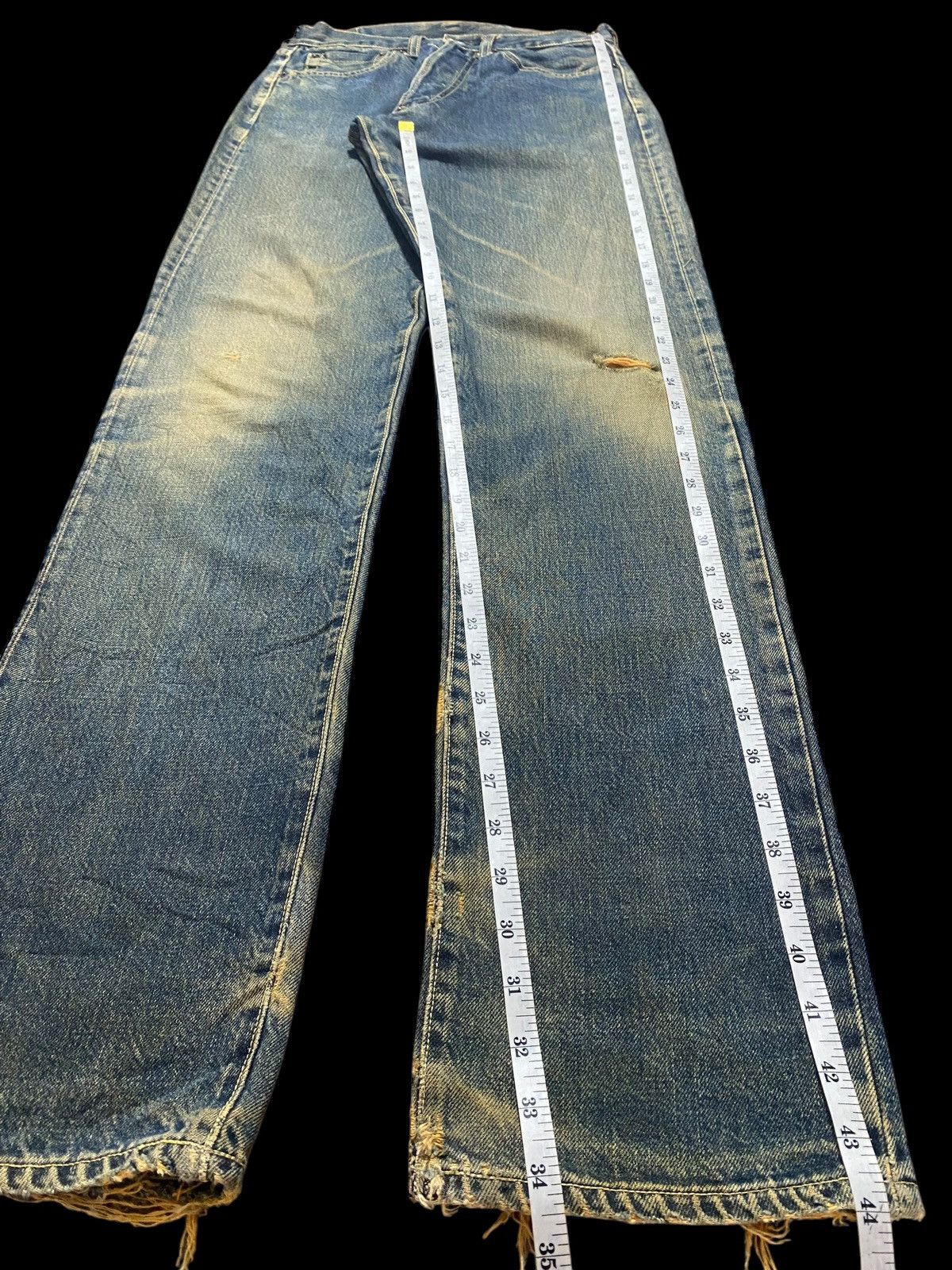 Vintage Vintage Japanese Brand Large Selvedge Rusty Skinny Jeans Size US 27 - 16 Thumbnail