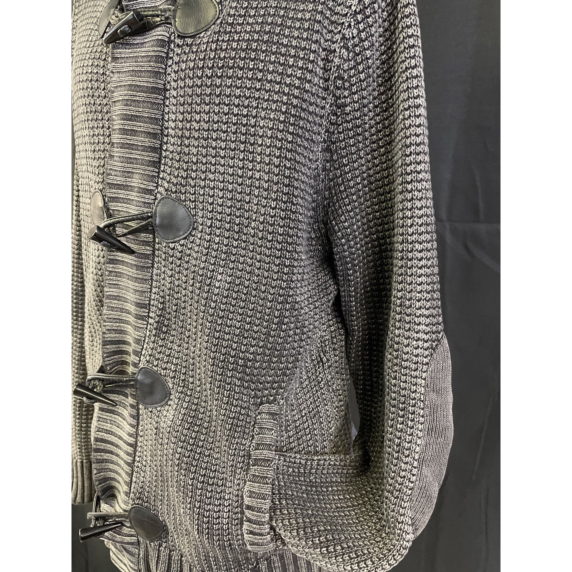 Express Express Men's Charcoal Gray Knitted/Zip up/Button Sweater SK Size US M / EU 48-50 / 2 - 3 Thumbnail