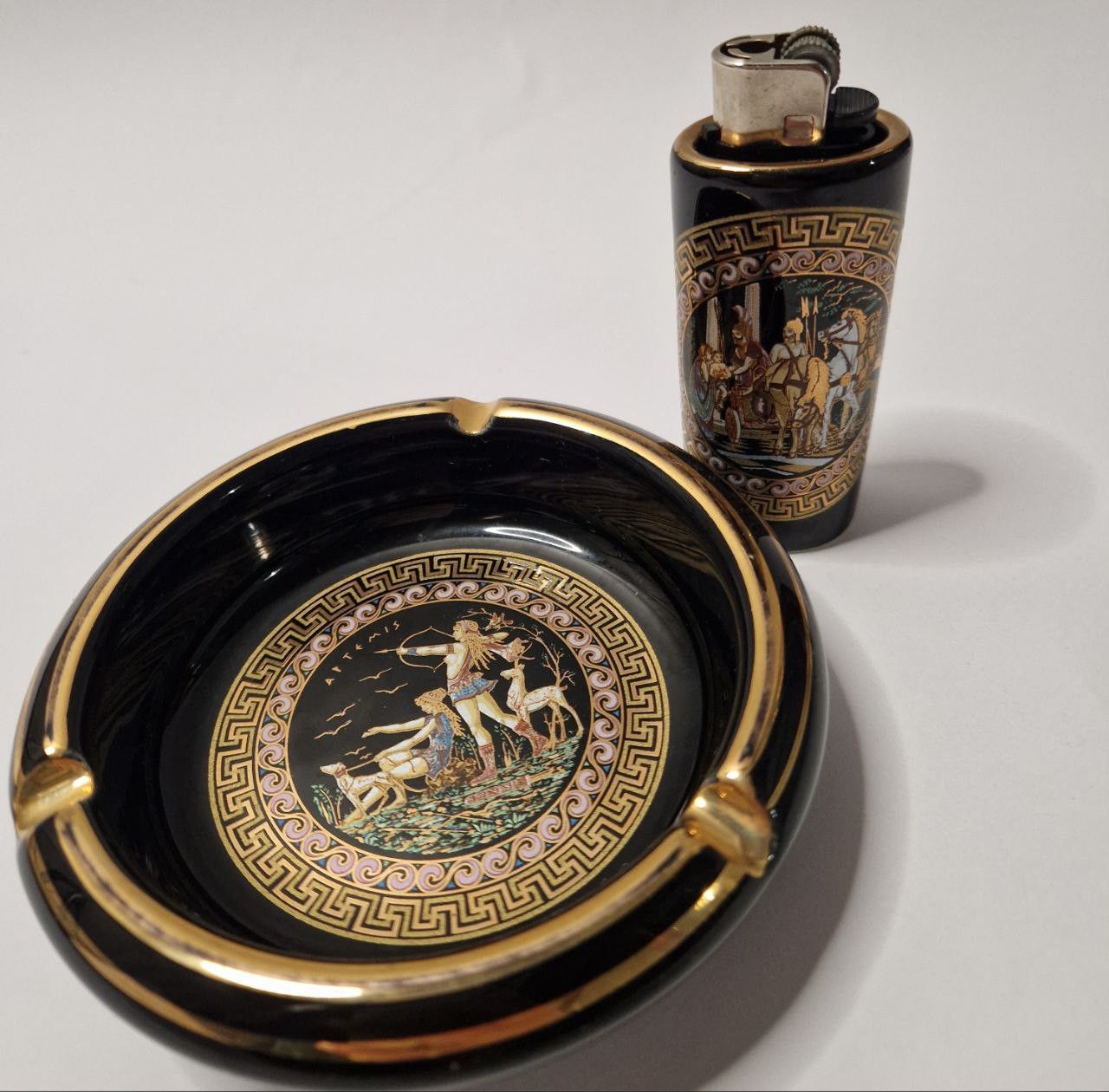 Vintage Vintage Greek “Special Fintias” Ashtray & Table Lighter Set Size ONE SIZE - 8 Thumbnail