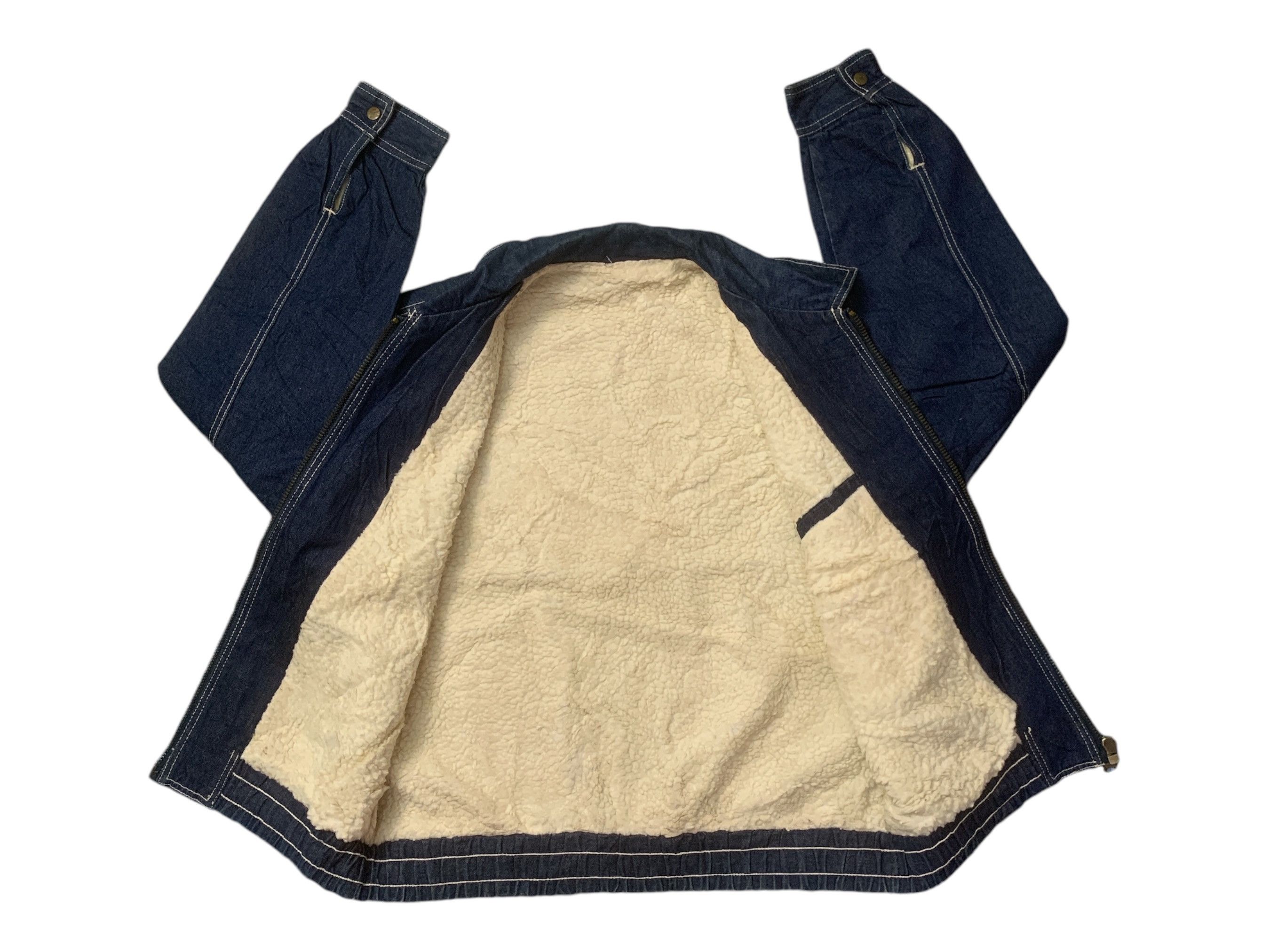 Japanese Brand × Vintage Rare Design Vintage Major Denim Sherpa Jackets Size US L / EU 52-54 / 3 - 3 Thumbnail