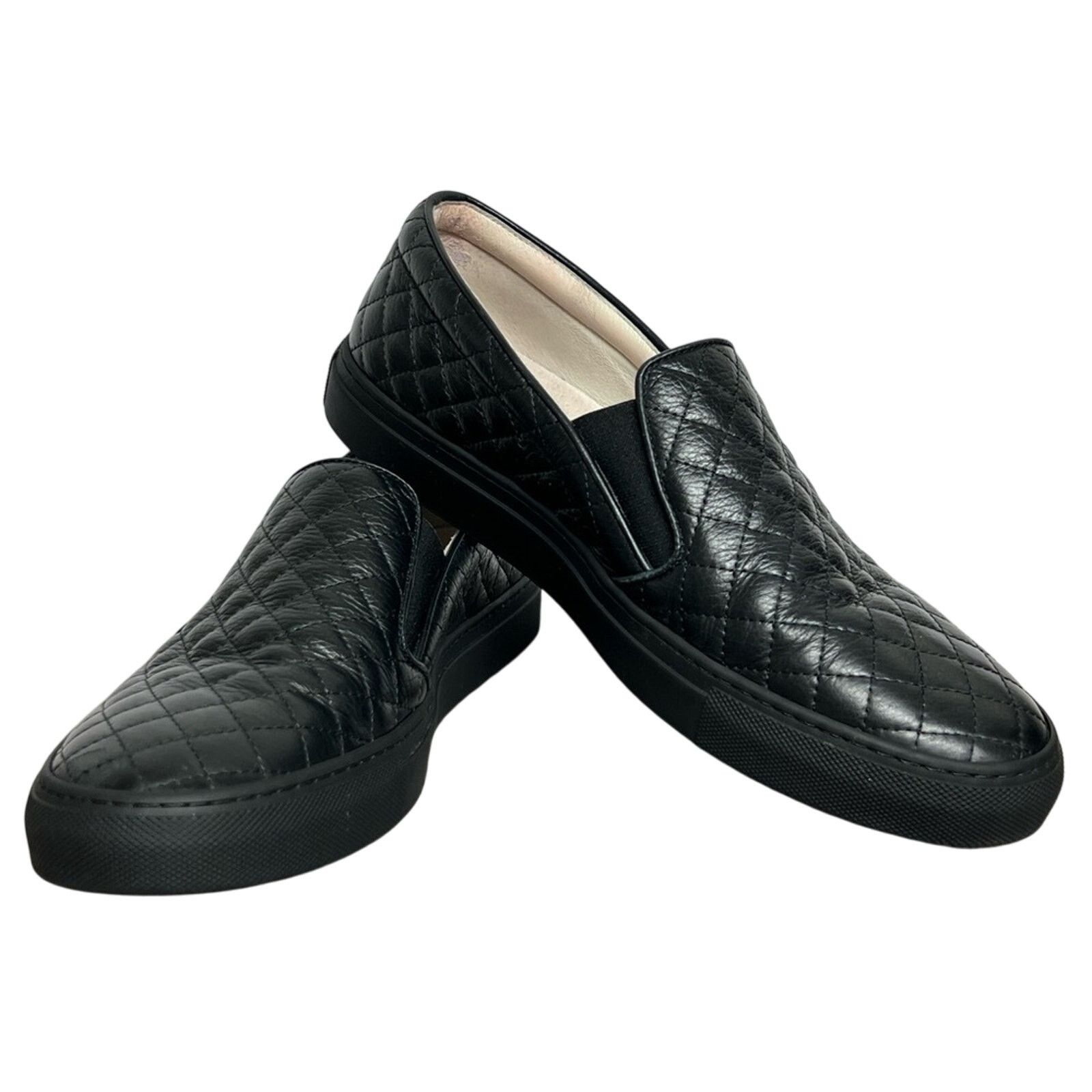 Del Toro Del Toro Quilted Nappa Leather Black Slip-On MADE IN ITALY Size US 11 / EU 44 - 2 Thumbnail
