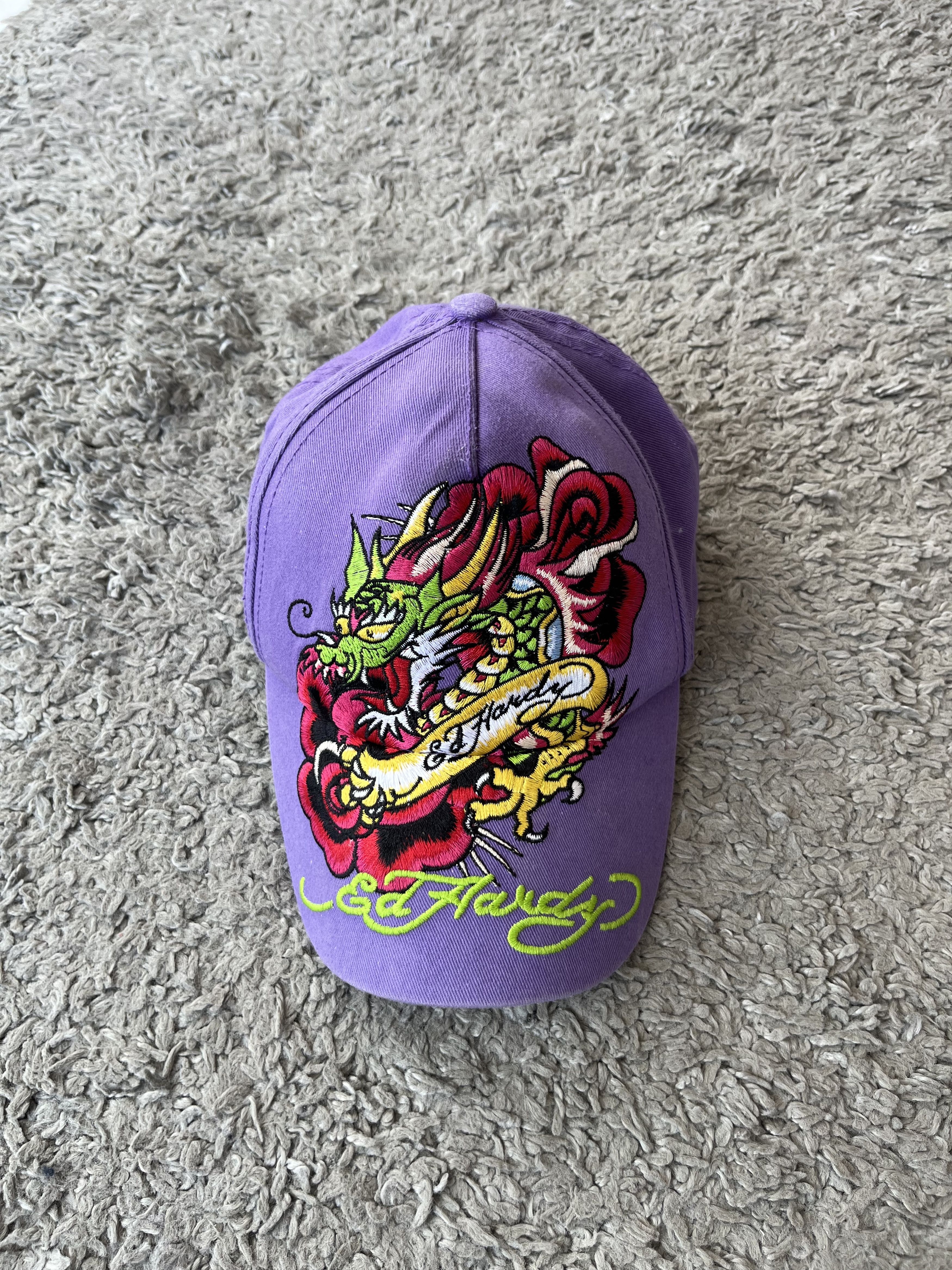 Ed Hardy Silver Glitter Embroidered Trucker Hat with Multicolor Dragon Ed Hardy Ed Hardy Rhinestone Dragon Trucker Hat | Grailed main image 3