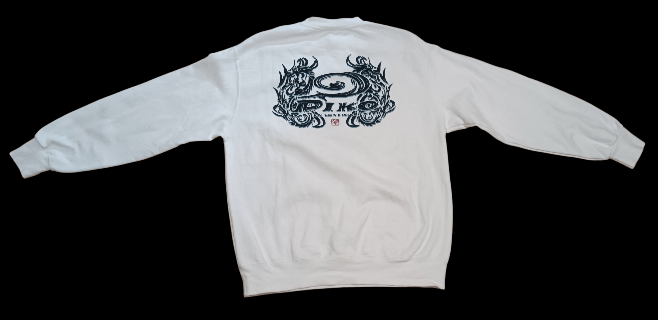 Vintage PIKO HAWAIIAN LONGBOARD WEAR DRAGON LOGO SWEATSHIRT Size US M / EU 48-50 / 2 - 4 Thumbnail