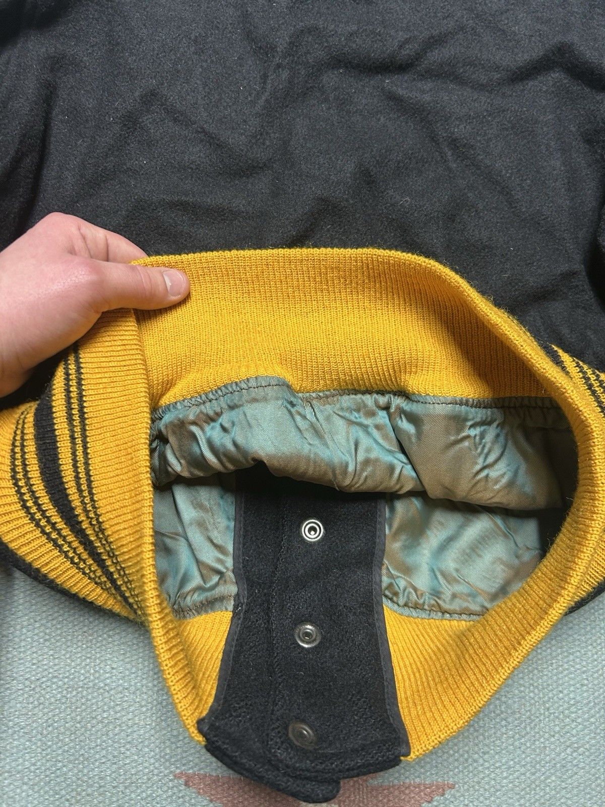 Vintage 1950s wool varsity jacket snap letterman Missouri 36 small Size US S / EU 44-46 / 1 - 8 Thumbnail