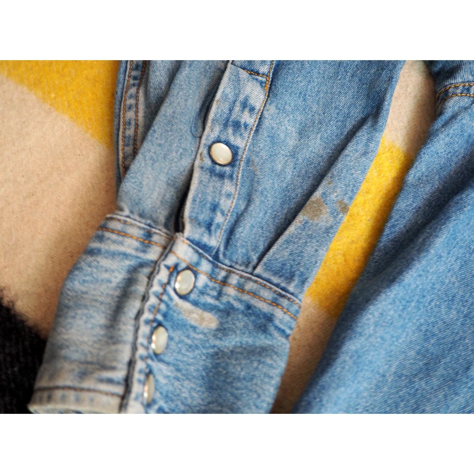 Vintage VINTAGE Big Mac Shirt Western Denim Grunge 90s LT Mens Blue Pearl Snap Long Sleeve Button-Up Casual Size US L / EU 52-54 / 3 - 7 Thumbnail