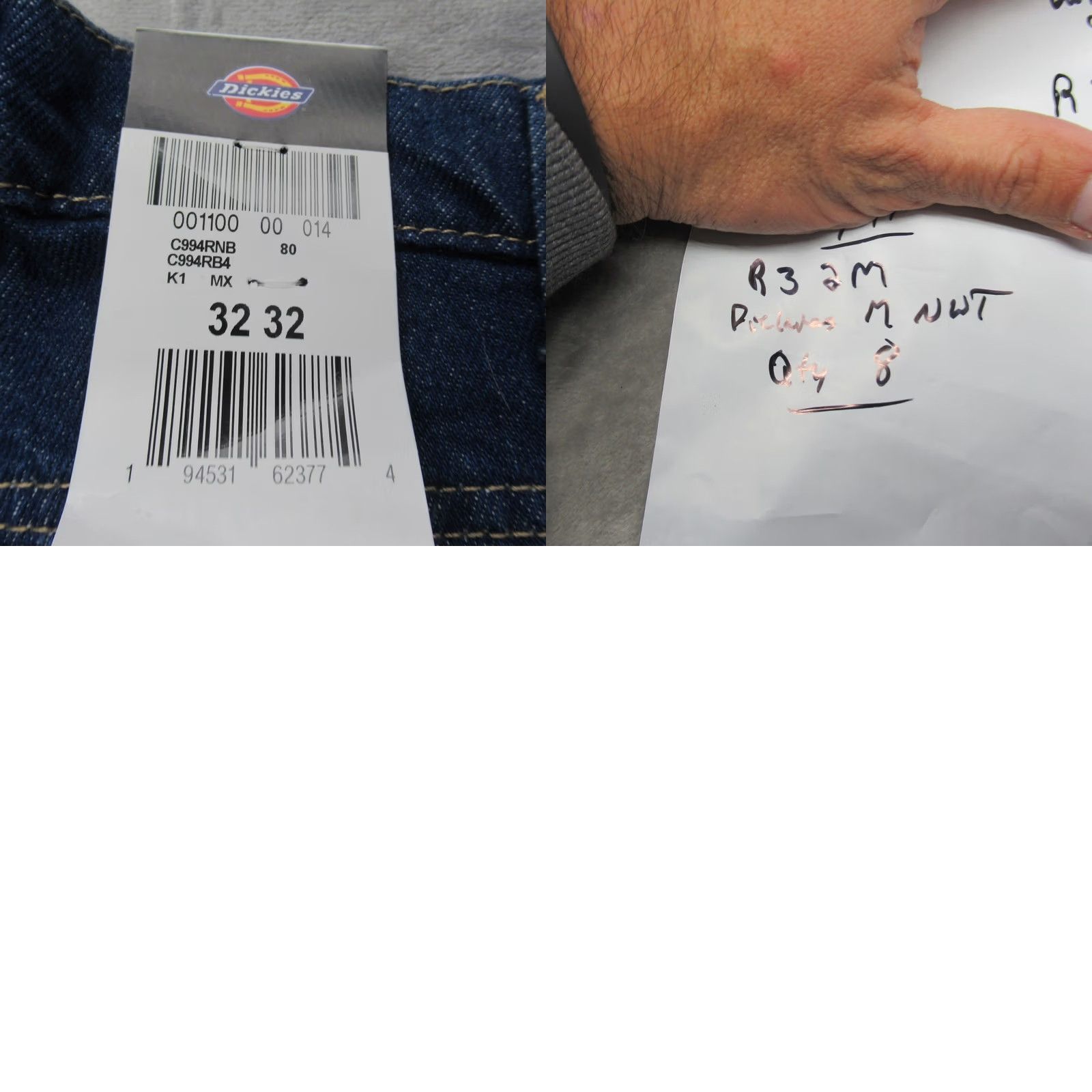 Dickies Dickies Jeans Mens 32x32 Blue Denim Jeans Wide-Leg Regular Inseam 32 5-Pocket Denim Workwear Rugged Casual Size US 32 / EU 48 - 8 Thumbnail
