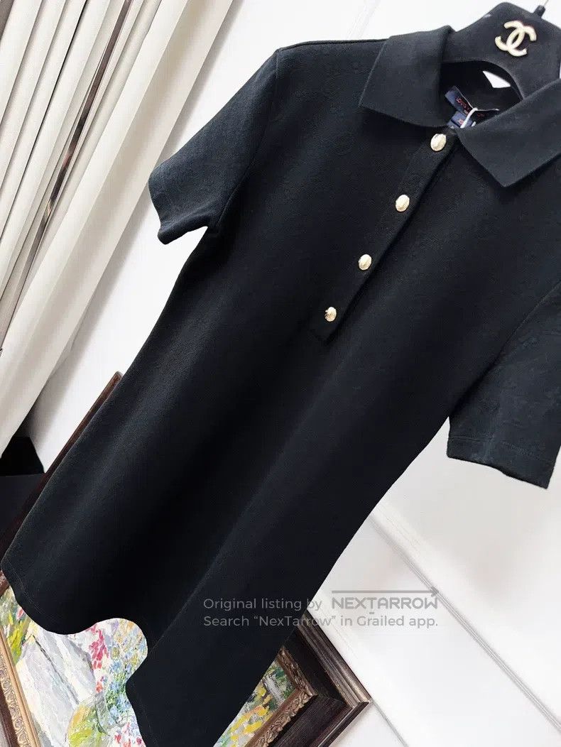 Louis Vuitton Louis Vuitton Black, dark print, full-print, print logo dr Size XS / US 0-2 / IT 36-38 - 3 Thumbnail