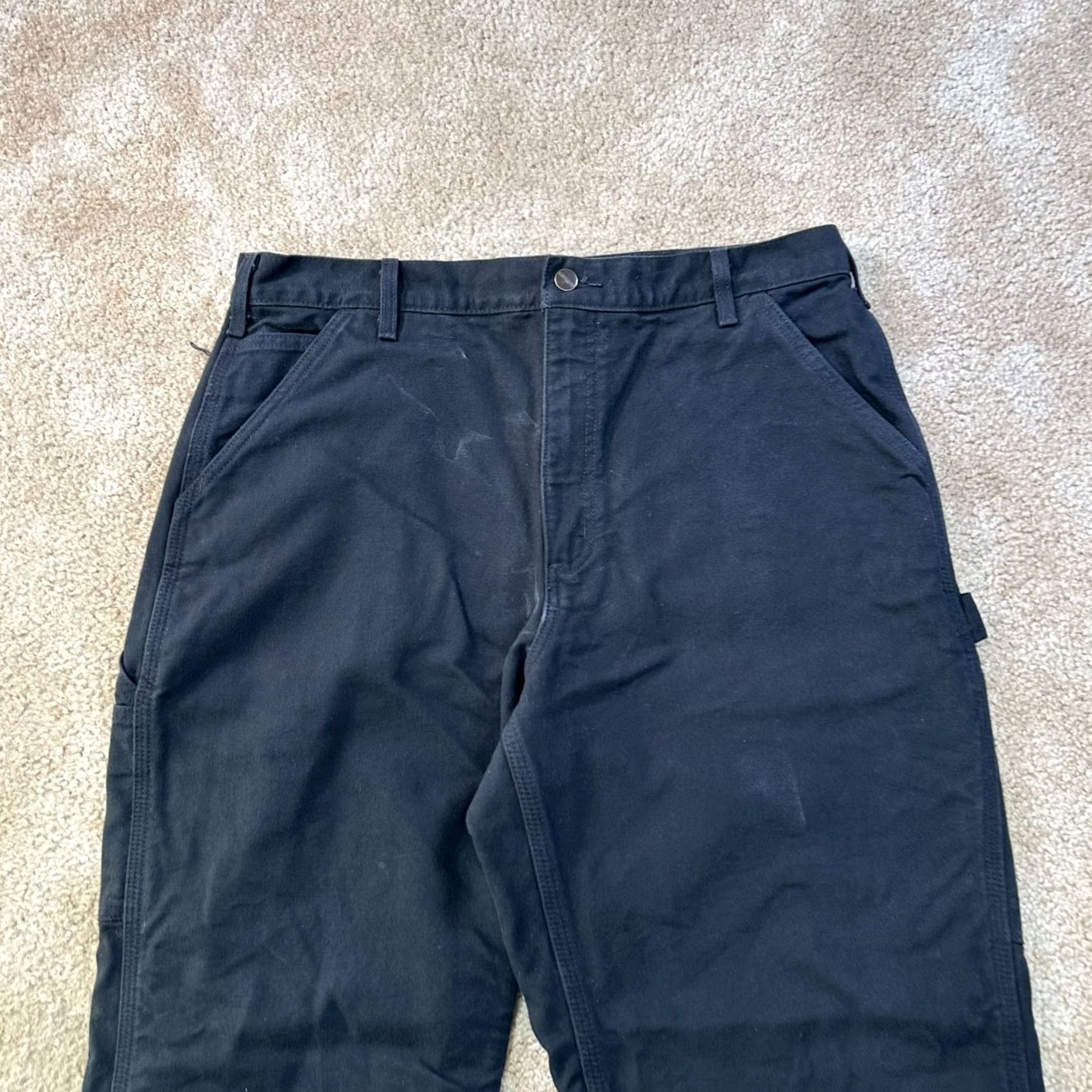 Carhartt Carhartt Pants Carpenter Lined Black 36x32 Canvas 5-Pocket WORKWEAR Mens B111 BLK Size US 36 / EU 52 - 3 Thumbnail