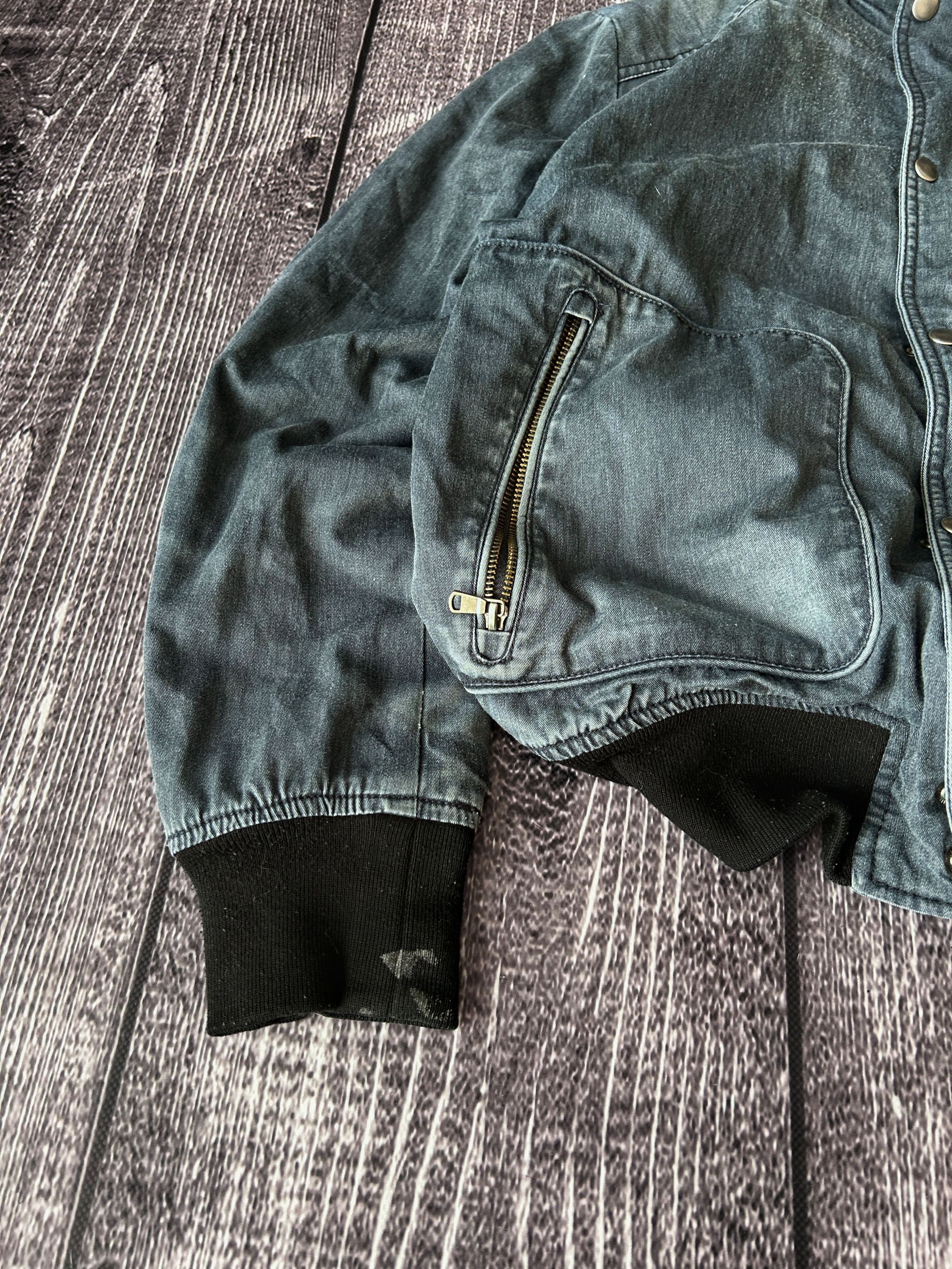 Vintage VTG Avant Garde Rick Owens Style Washed Bomber Jacket 90s Size US M / EU 48-50 / 2 - 2 Thumbnail