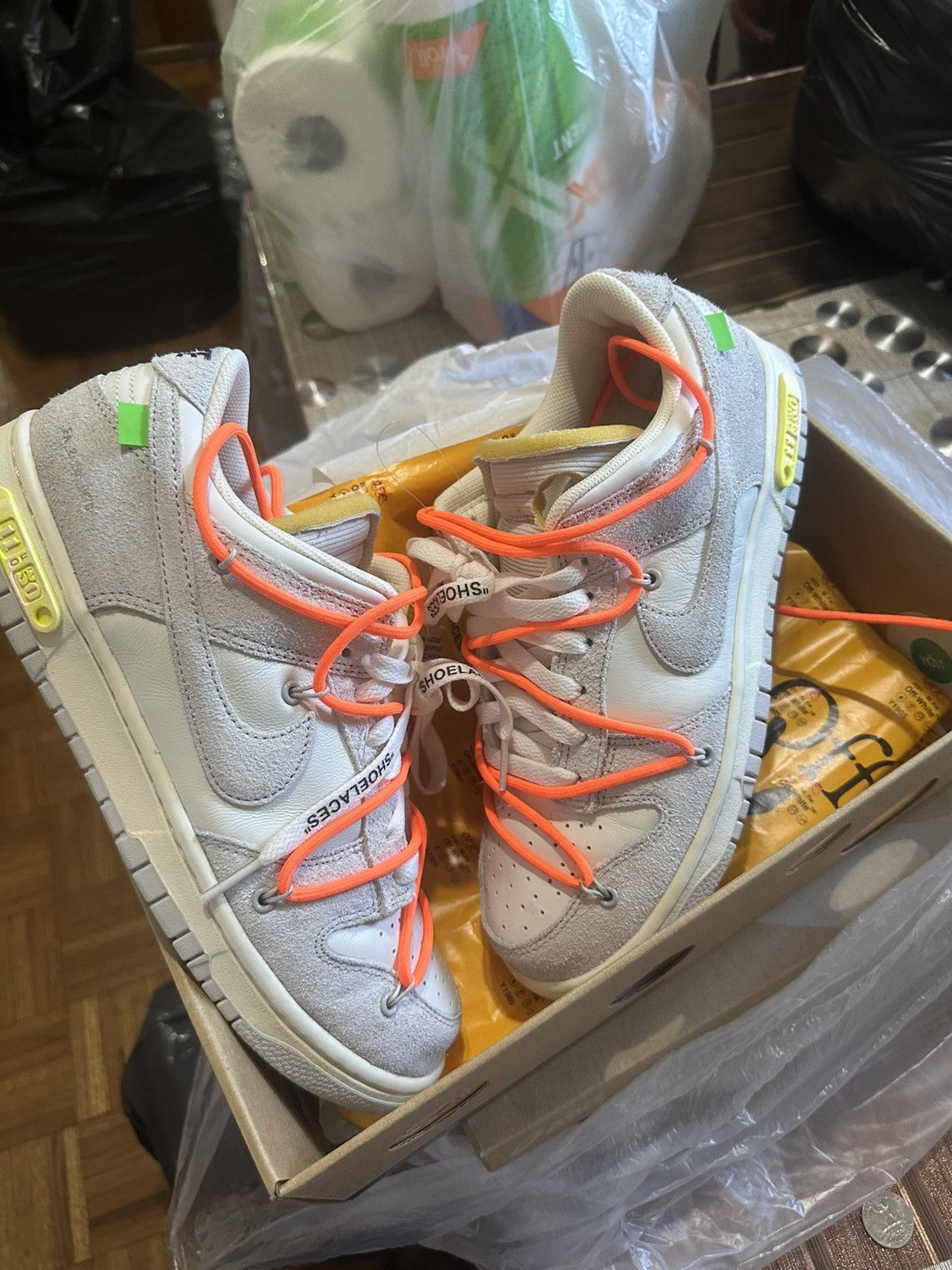 Nike × Off-White Off white dunk low lot 11 size 9 Size US 9 / EU 42 - 5 Thumbnail