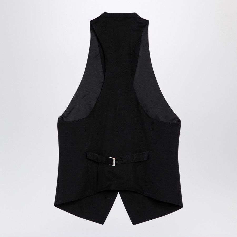 Dsquared2 o1d2blof0824 Wool Waistcoat in Black Size S / US 4 / IT 40 - 2 Thumbnail