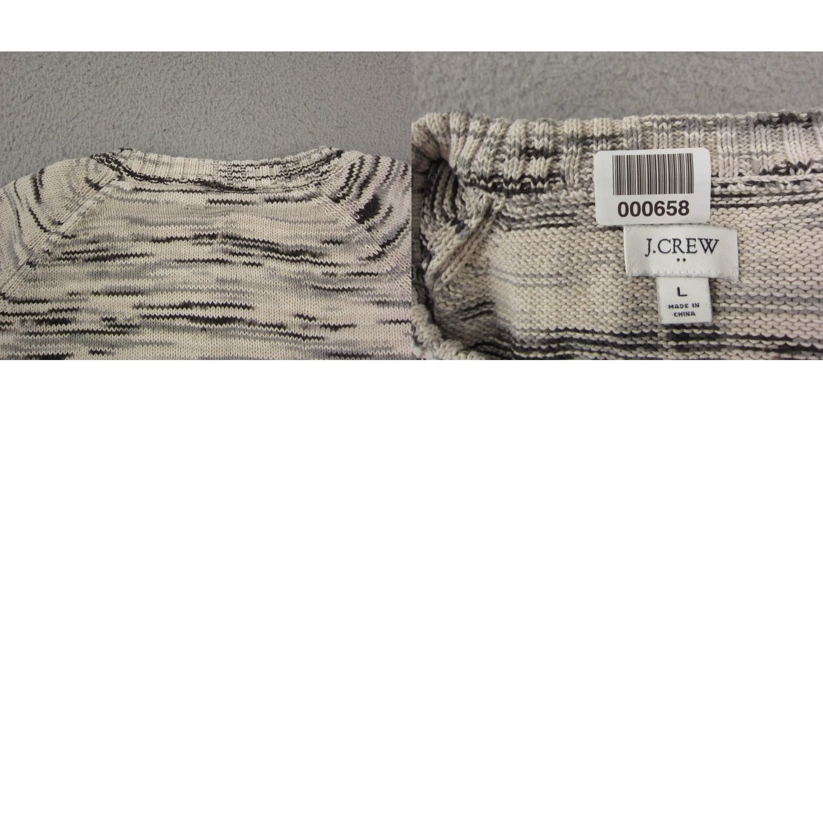 J.Crew J. Crew Sweater Womens Large Creme Knit Cotton Pullover Size L / US 10 / IT 46 - 9 Thumbnail