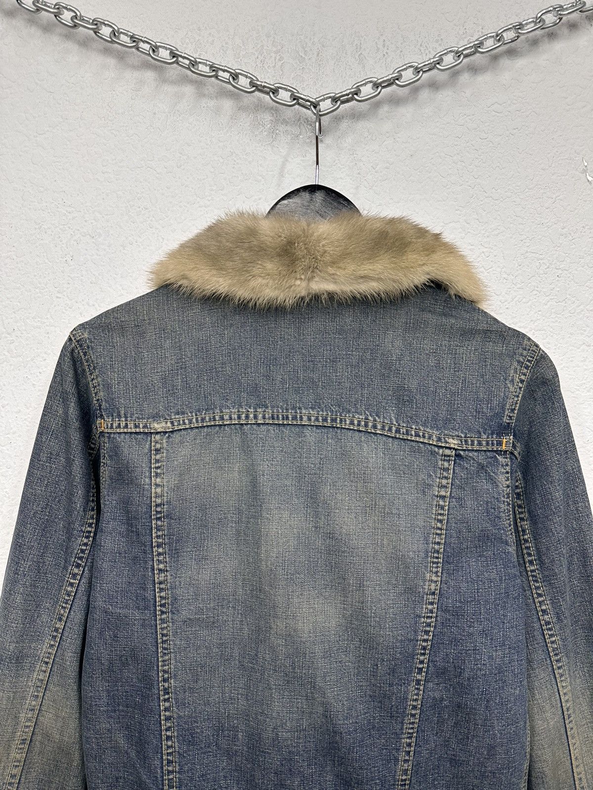 If Six Was Nine Ifsixwasnine Leather Denim Jacket Y2K Japan Hoodie Fur Goa Size M / US 6-8 / IT 42-44 - 9 Thumbnail