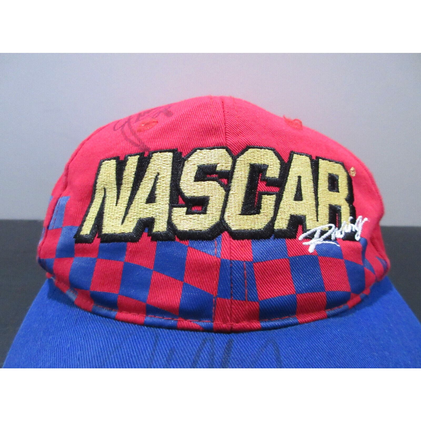 NASCAR VINTAGE Nascar Hat Cap Snap Back Red Blue Racing Racer ...