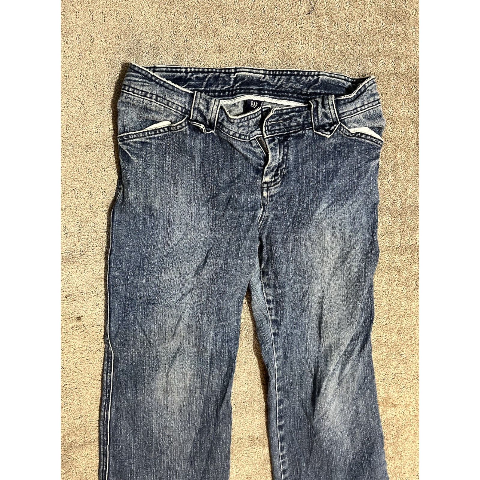 Gap Gap Jeans Bootcut Women's 6 Blue Denim Cotton Stretch Medium Wash 28in Inseam 5-Pocket Vtg Hemmed Size 28" / US 6 / IT 42 - 2 Thumbnail