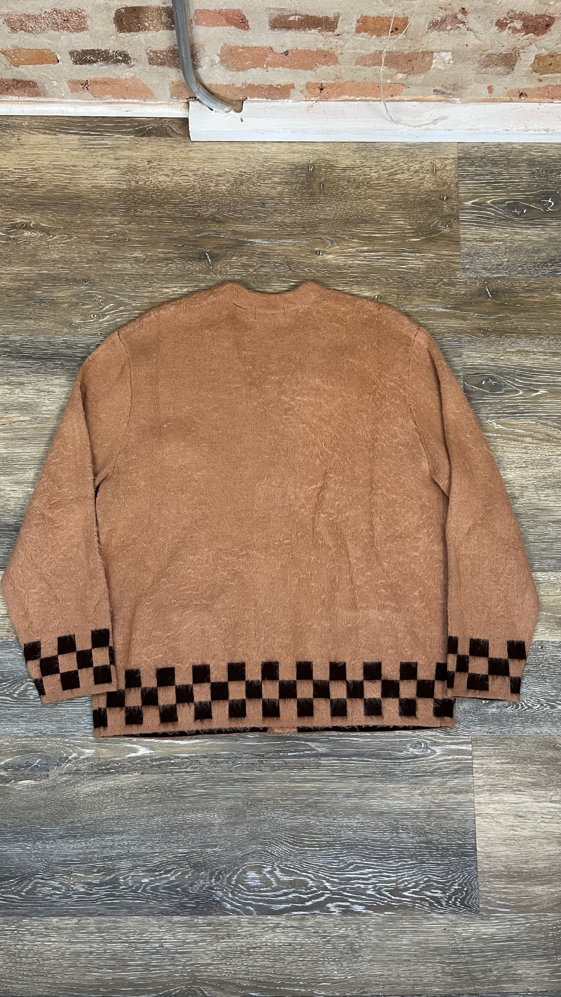 Supreme Brushed Checkerboard Cardigan Size US L / EU 52-54 / 3 - 2 Thumbnail