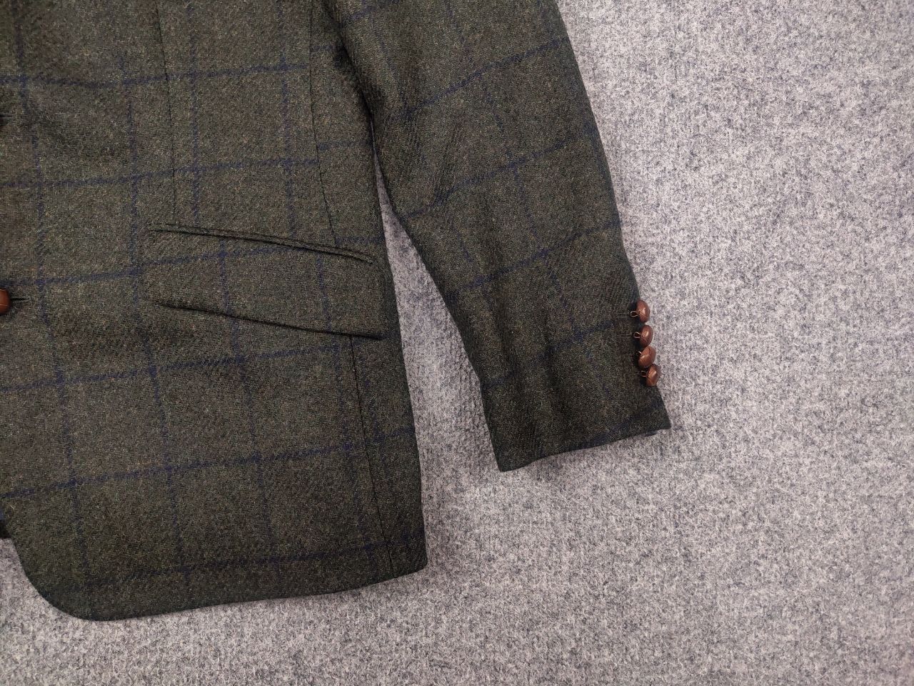 Harris Tweed Charles Robertson British Green Wool Tweed Blazer Jacket Size US M / EU 48-50 / 2 - 5 Thumbnail