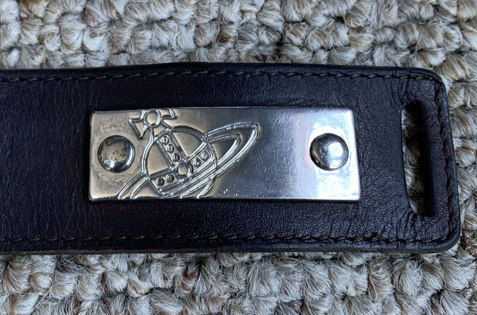 Vivienne Westwood Vivienne Westwood Leather Orb Logo Plate Bracelet Size ONE SIZE - 4 Thumbnail