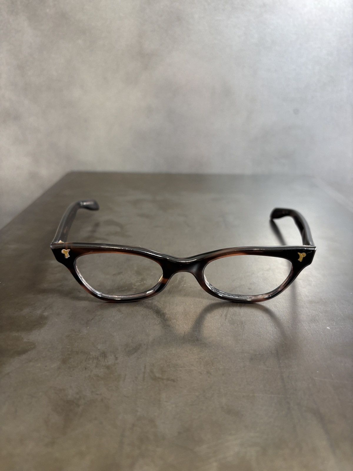 American Optical 1960s Liberty Optical Eyeglasses Vintage Frames USA Horn Rim Size ONE SIZE - 13 Thumbnail