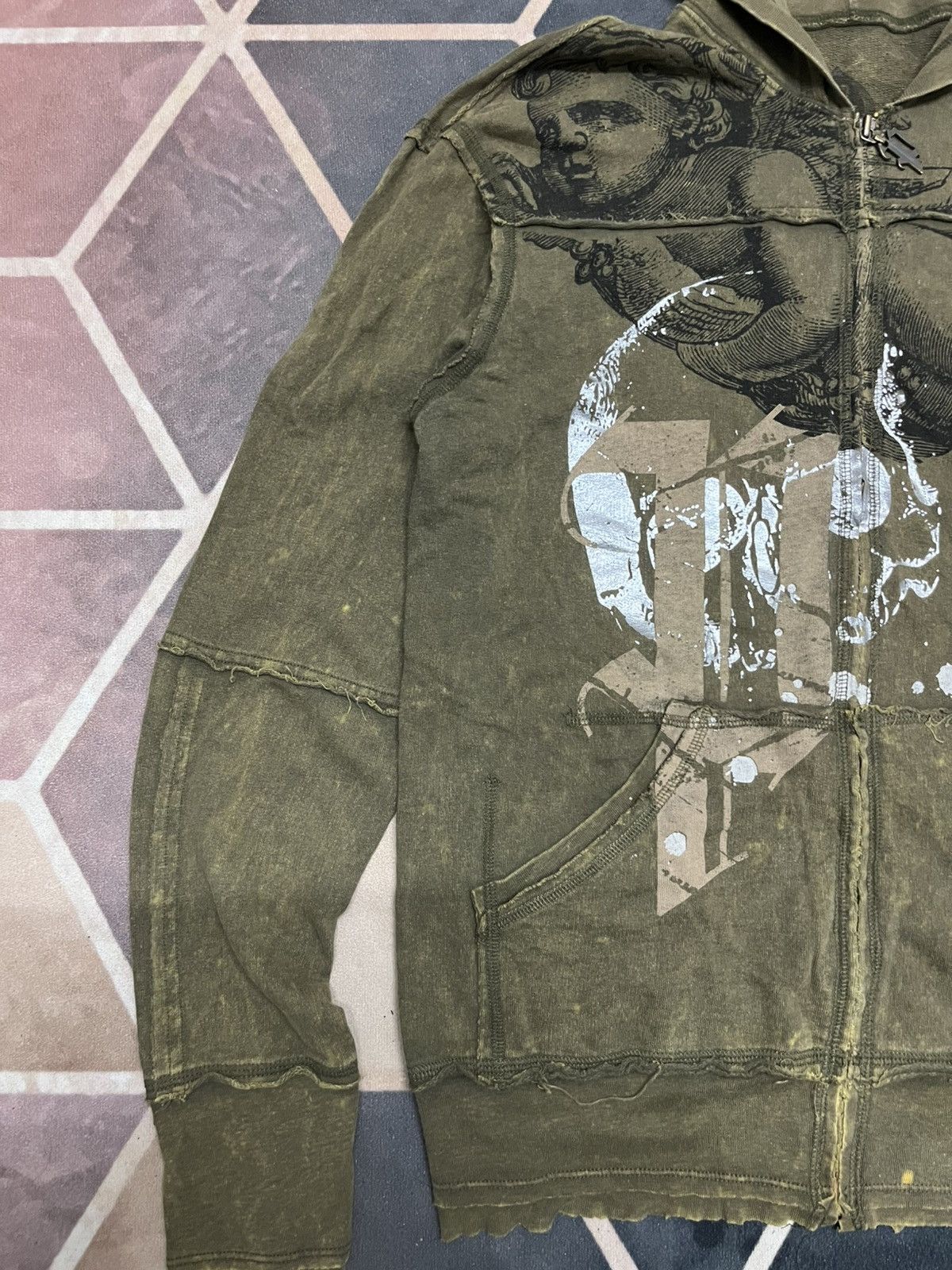 Affliction 💥PATHWAY USA Punk Reconstructed Baby Saint Skull Matty Style Size US M / EU 48-50 / 2 - 3 Thumbnail
