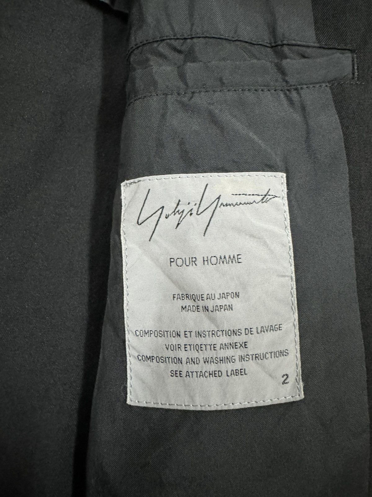 Vintage Vtg🔥Yohji Yamamoto Gabardine Og Black Blazer Wool Jacket Size 40L - 16 Thumbnail