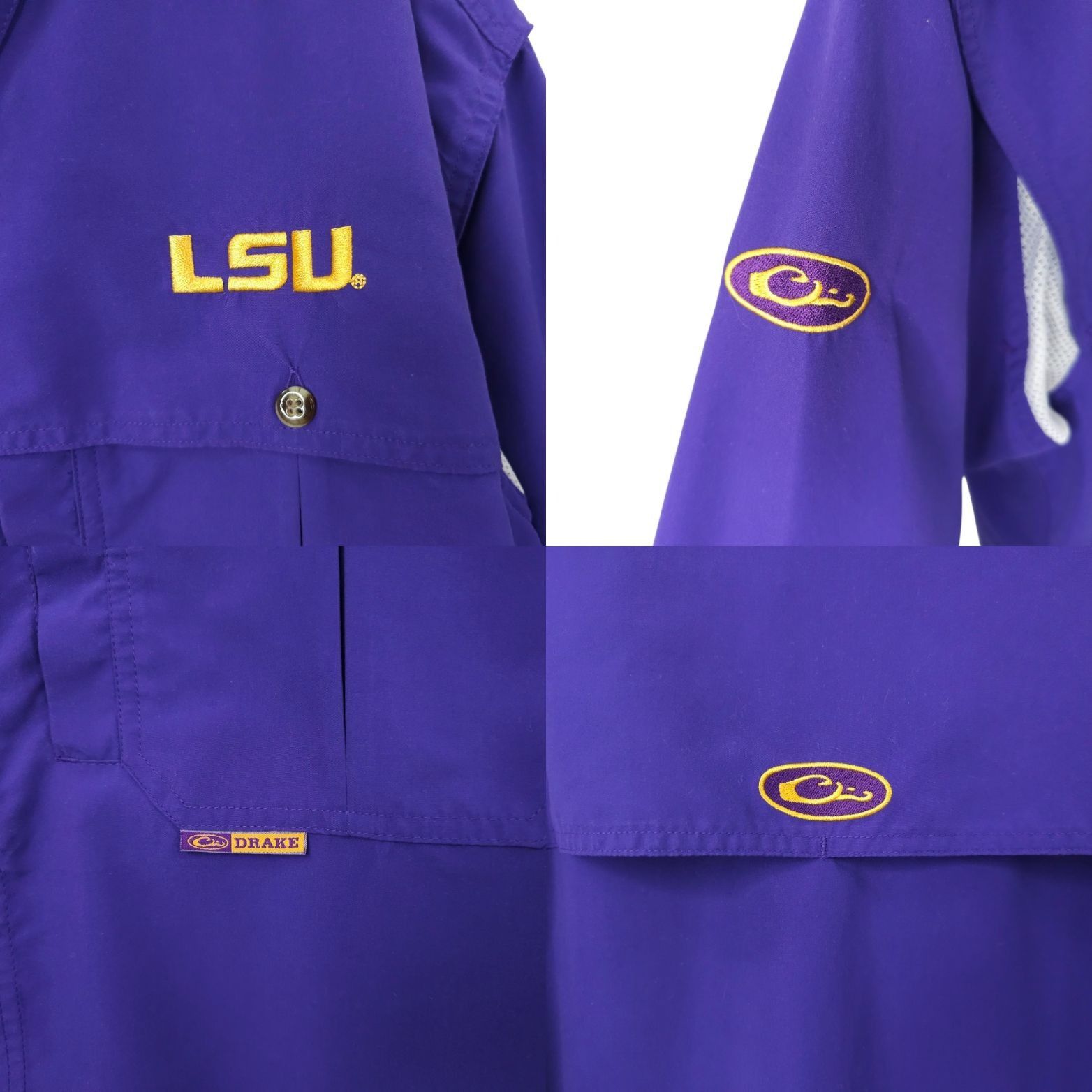 Drake Drake LSU Tigers Shirt S Button Front Vented Back Size US S / EU 44-46 / 1 - 10 Thumbnail