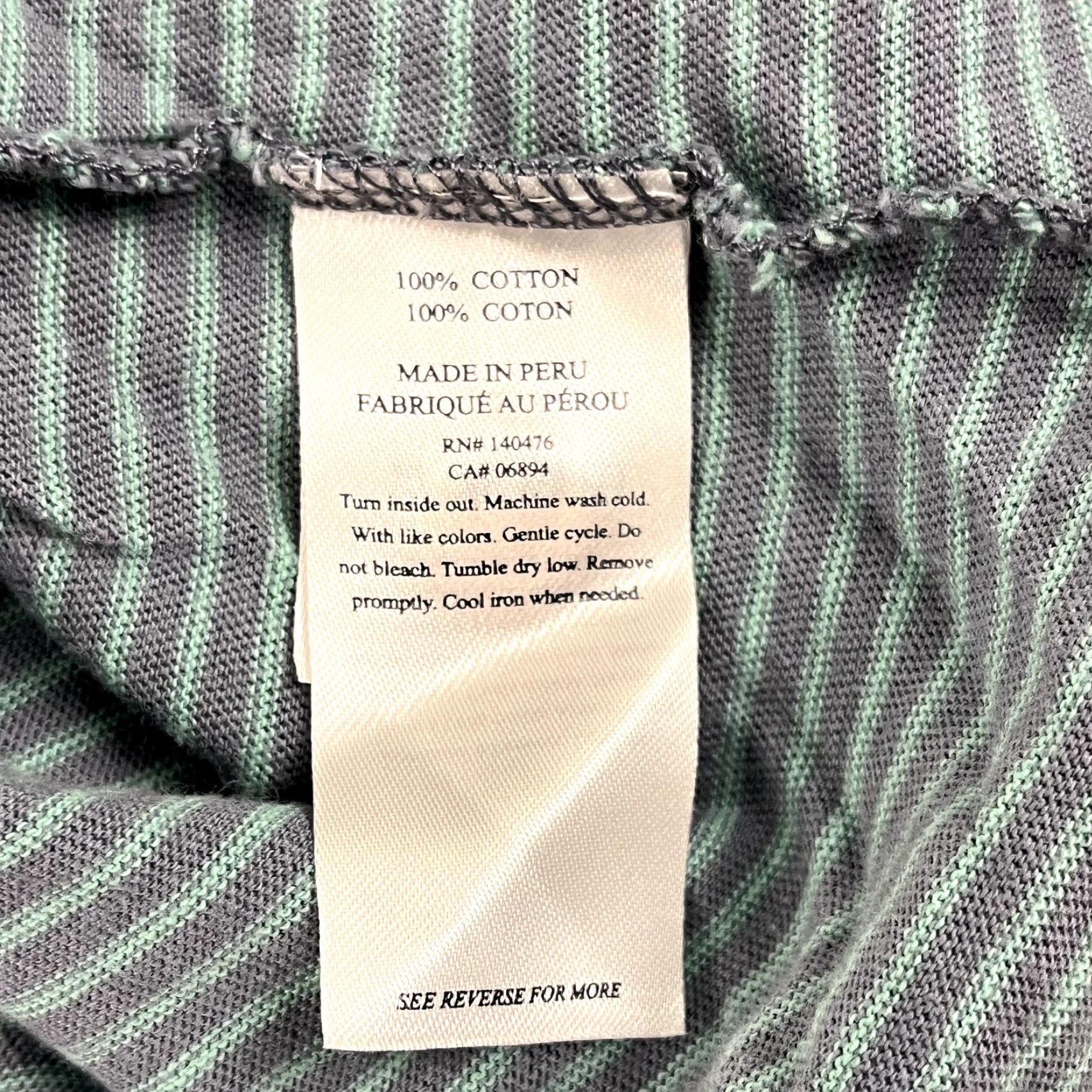 Faherty FAHERTY Polo Shirt Mens XL Green Blue Striped Preppy Beach Activewear Size US XL / EU 56 / 4 - 6 Thumbnail