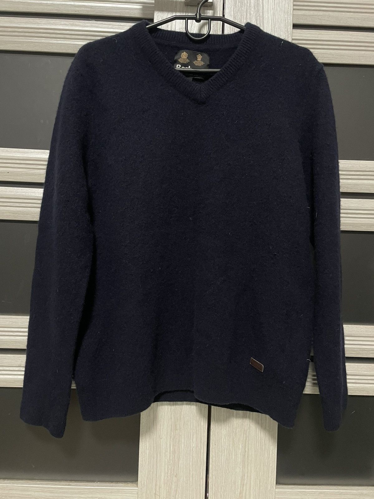 Vintage Barbour England Wool Sweater XXL Navy