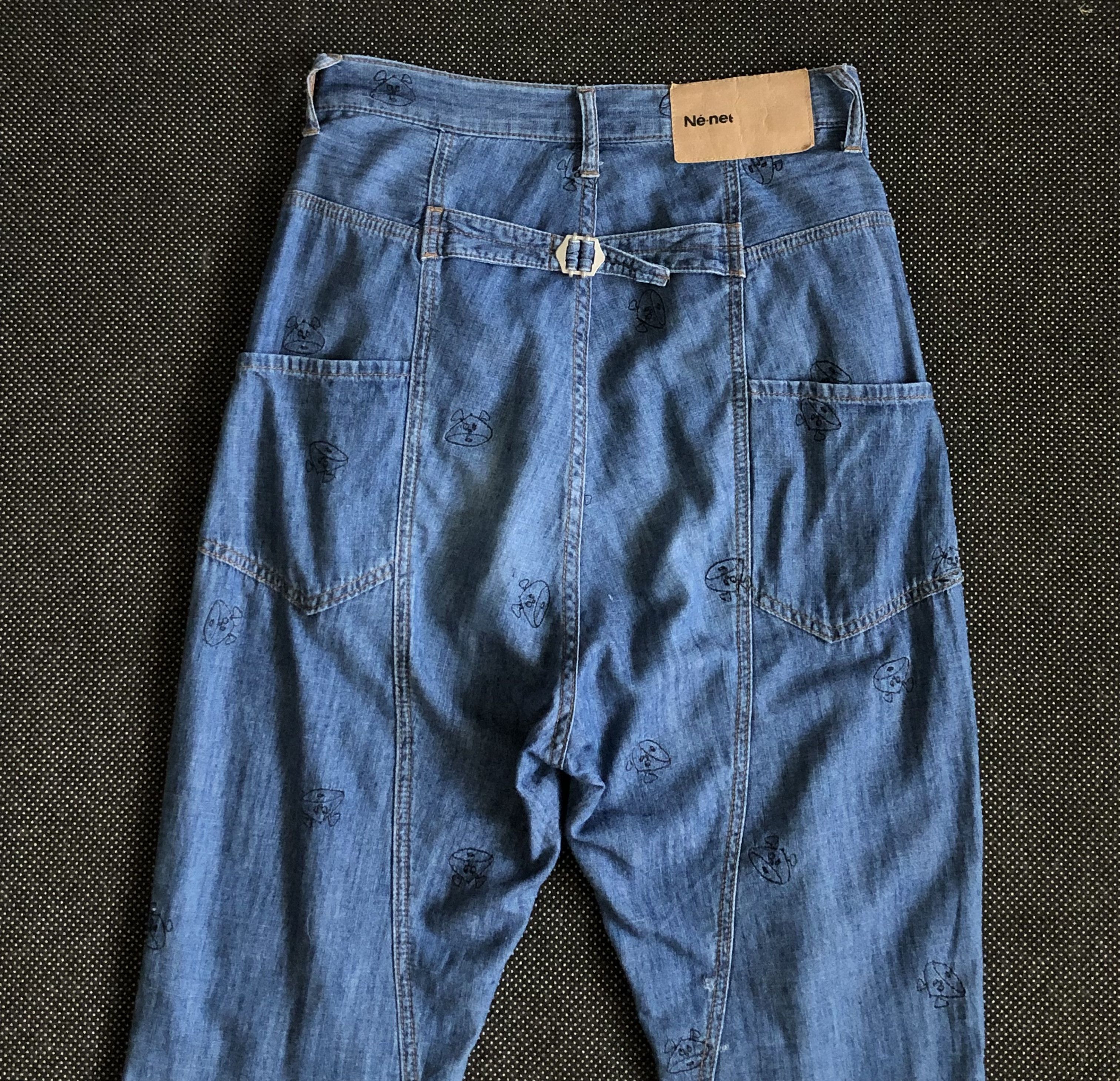Issey Miyake RARE🔥SS14 NÉ-NET BUCKLEBACK AO EMBROIDERY DROP CROTCH Size 29" - 9 Thumbnail