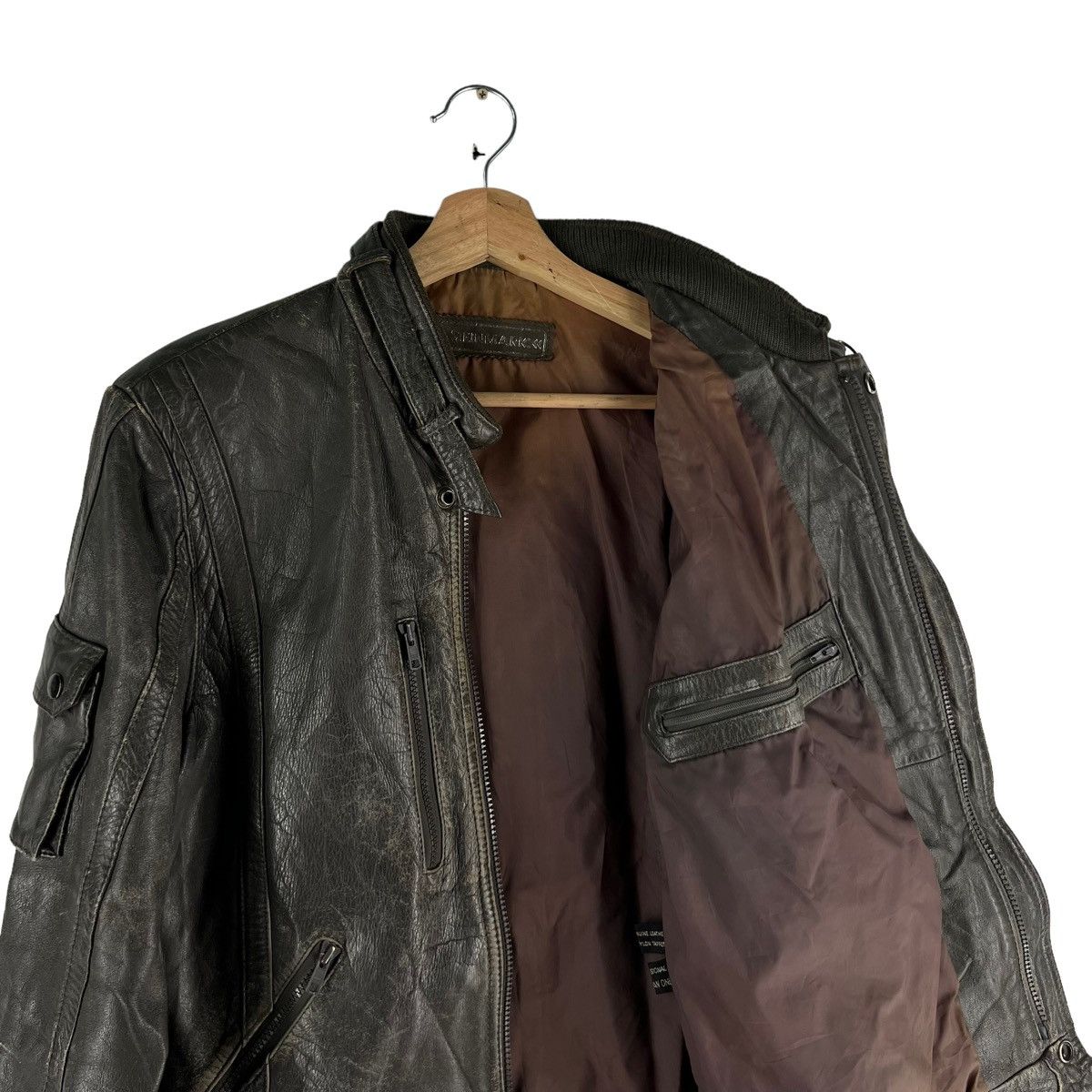 Japanese Brand 🔥VINTAGE BIKER LEATHER JACKET SIEINMARK JAPAN MADE Size US S / EU 44-46 / 1 - 10 Thumbnail