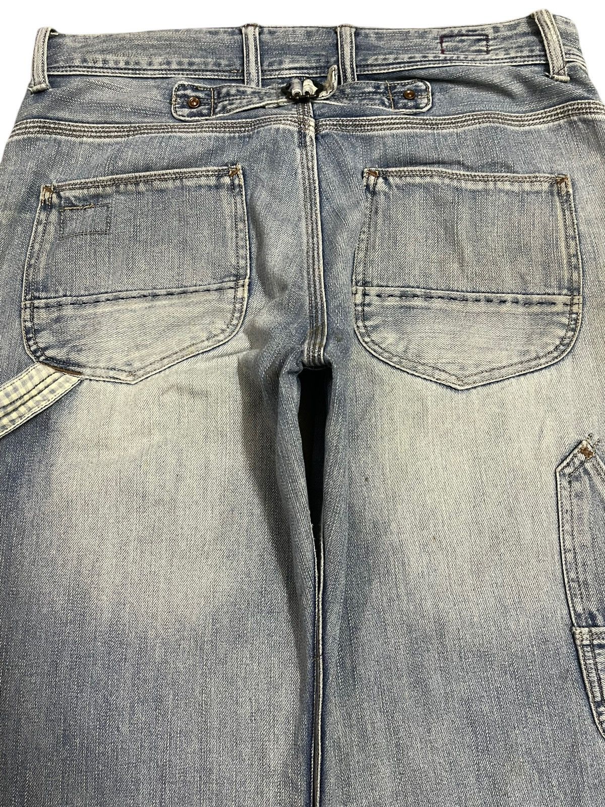 14th Addiction Vintage Japanese Brand Blue Faded Wash Carpenter Style Jeans Size US 31 - 5 Thumbnail
