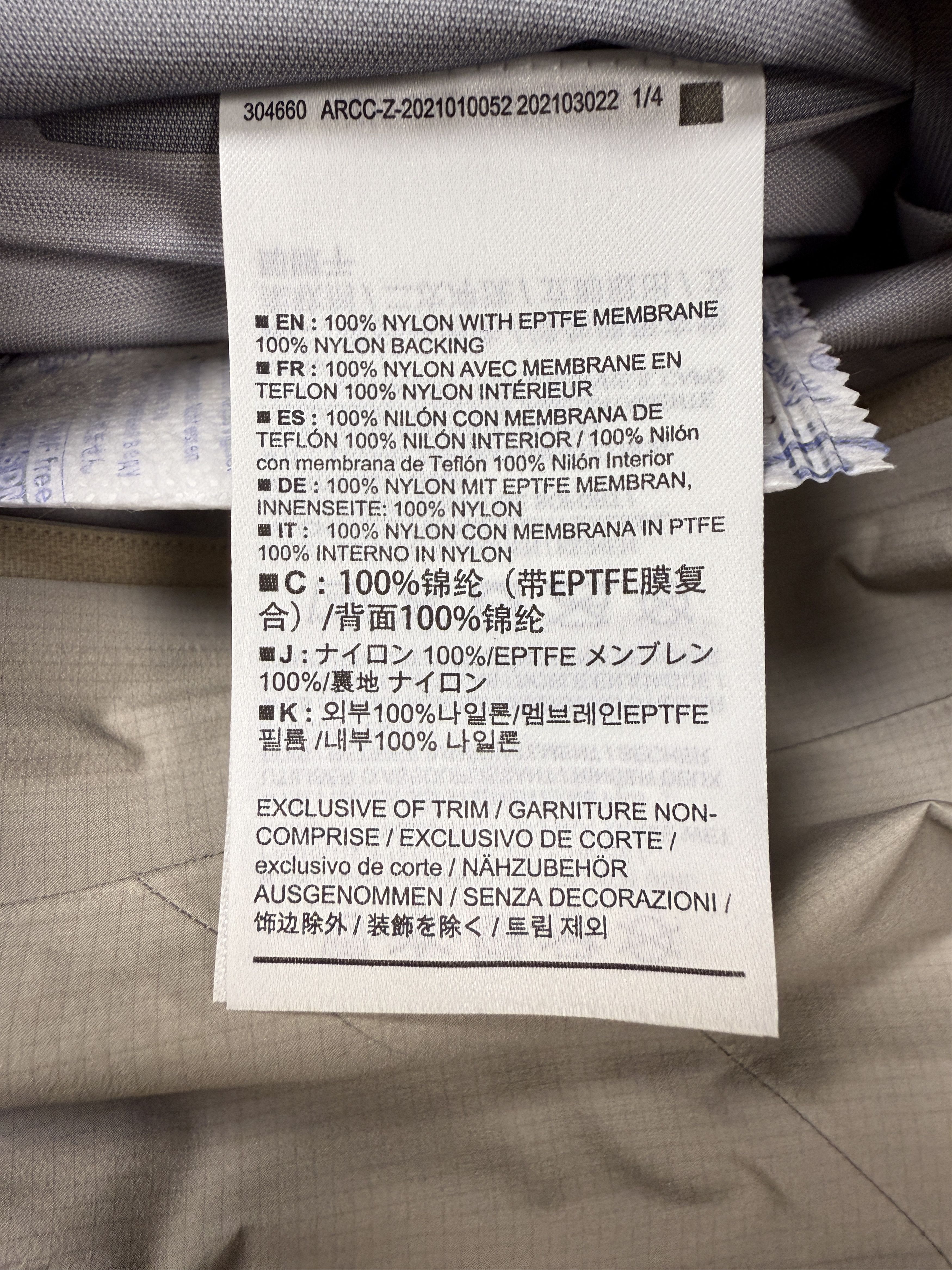 Veilance $750 Arc'Teryx Veilance Finite Rain Jacket Size ONE SIZE - 8 Thumbnail