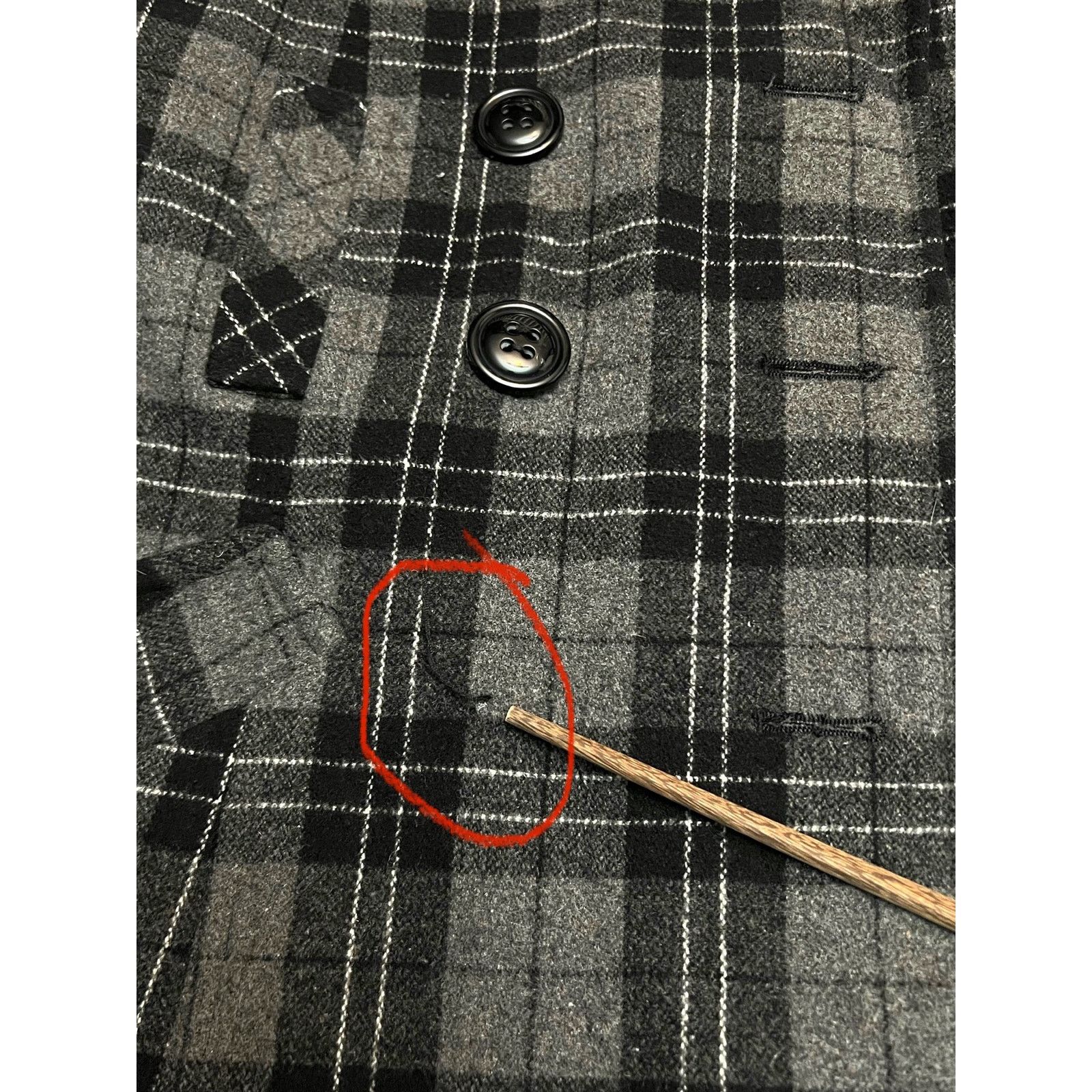 Other Giacca Women Plaid Wool Blend Peacoat Jacket Large Gray Coat Size L / US 10 / IT 46 - 12 Thumbnail