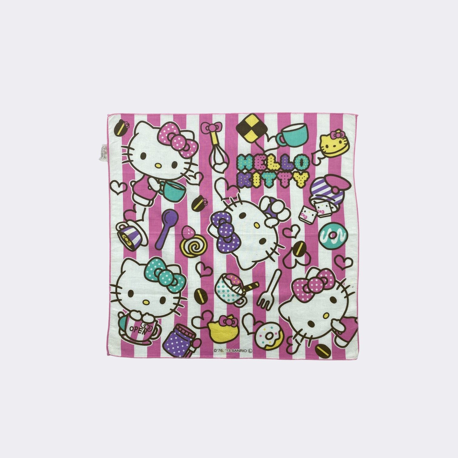 Japanese Brand Vintage Hello Kitty Handkerchief Neckerchief Bandana H156N Size ONE SIZE - 1 Thumbnail
