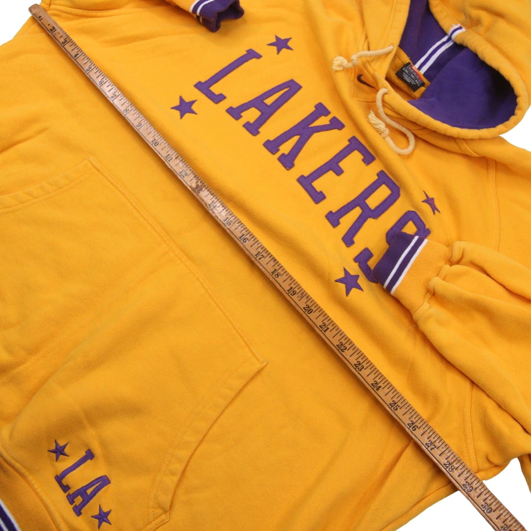 Nike VINTAGE Nike Los Angles Lakers Hoodie Mens XL Yellow Size US XL / EU 56 / 4 - 4 Thumbnail