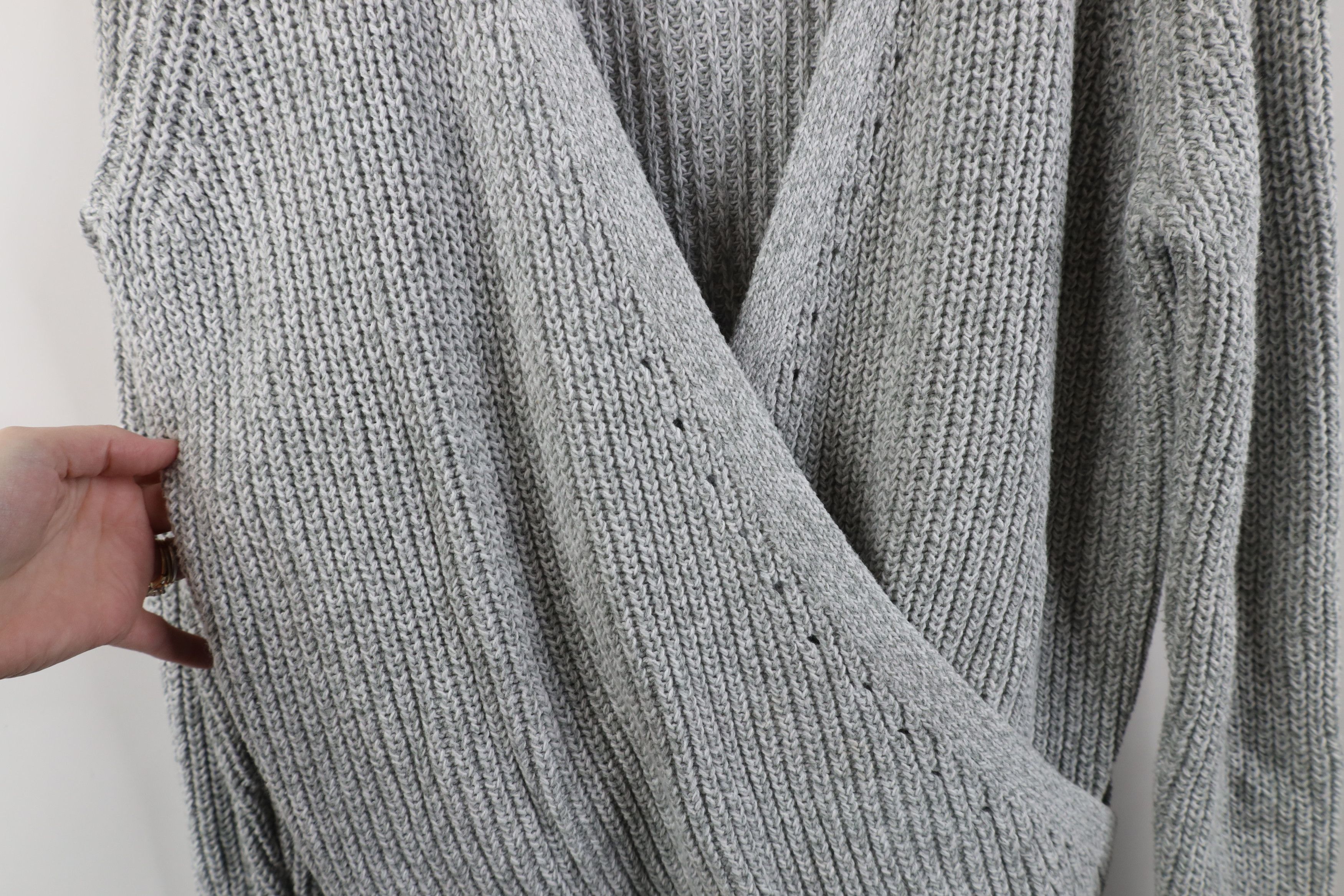 Abercrombie & Fitch Vintage 90s Y2K Abercrombie & Fitch Ribbed Knit Sweater Gray Size L / US 10 / IT 46 - 4 Thumbnail