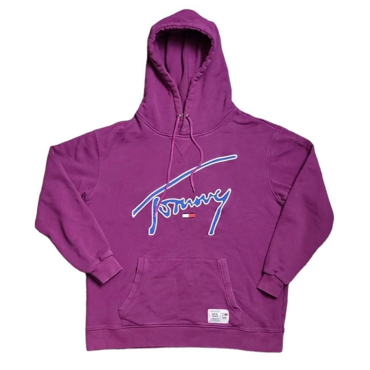 Tommy Hilfiger Purple Tommy Hilfiger Denim Signature Hoodie - Size: L Size US L / EU 52-54 / 3 - 1 Thumbnail