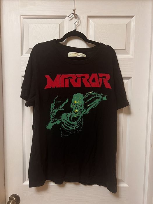 off white skull mirror tee