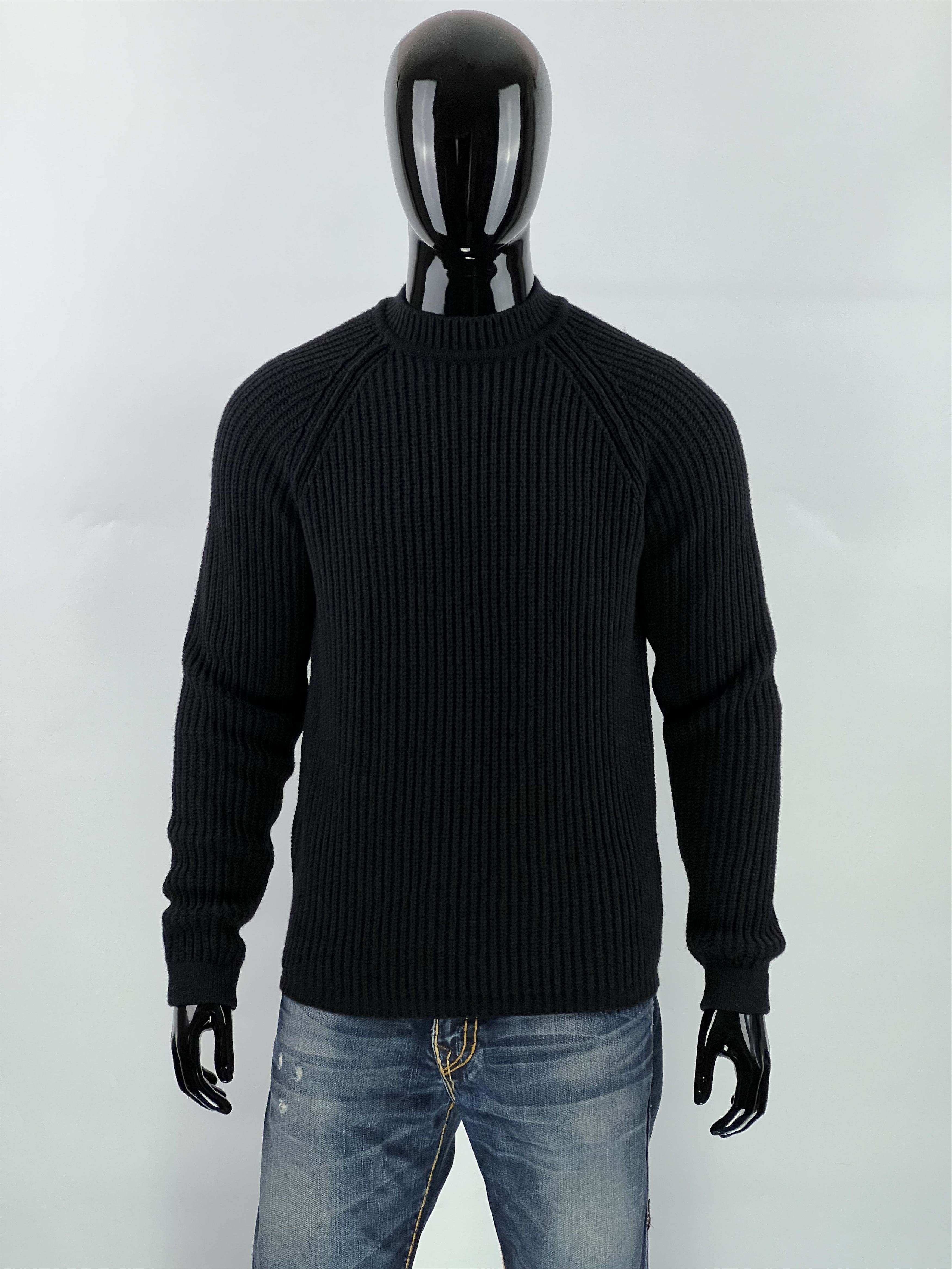 CLOSED Closed Men's Black Ribbed Wool Sweater Size M/L Size US M / EU 48-50 / 2 - 1 Thumbnail