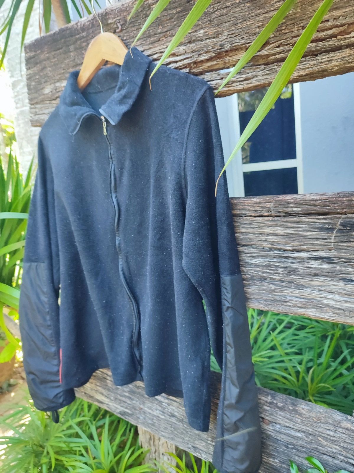 Prada Prada Sport Vintage Fleece Zip Jacket ,Nylon Sleeve Detail Size US S / EU 44-46 / 1 - 7 Thumbnail