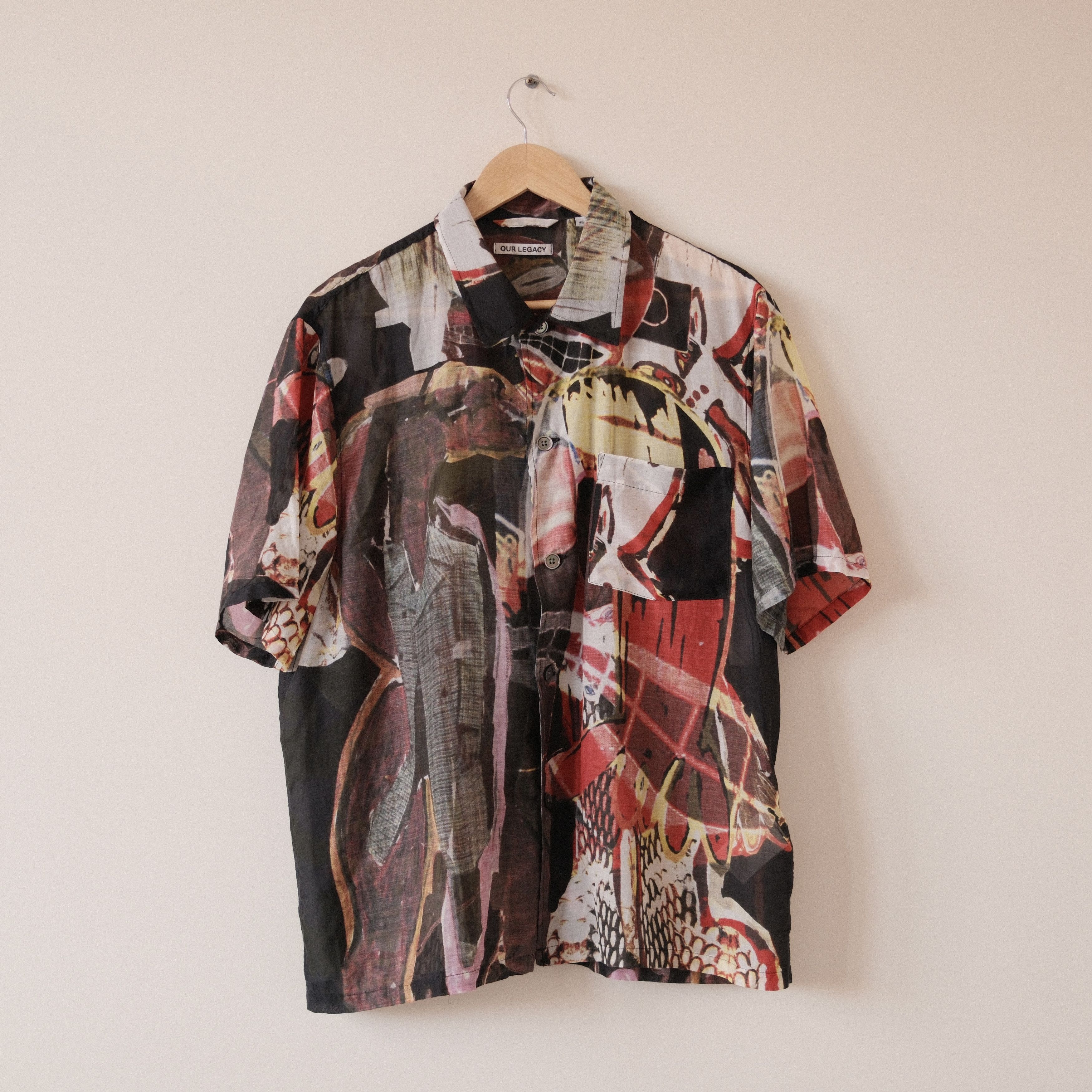 トップス SHORT SLEEVE SQUARE SHIRT, Peace Crowd Our Legacy Box Shirt Shortsleeve - Peace Crowd | Garmentory