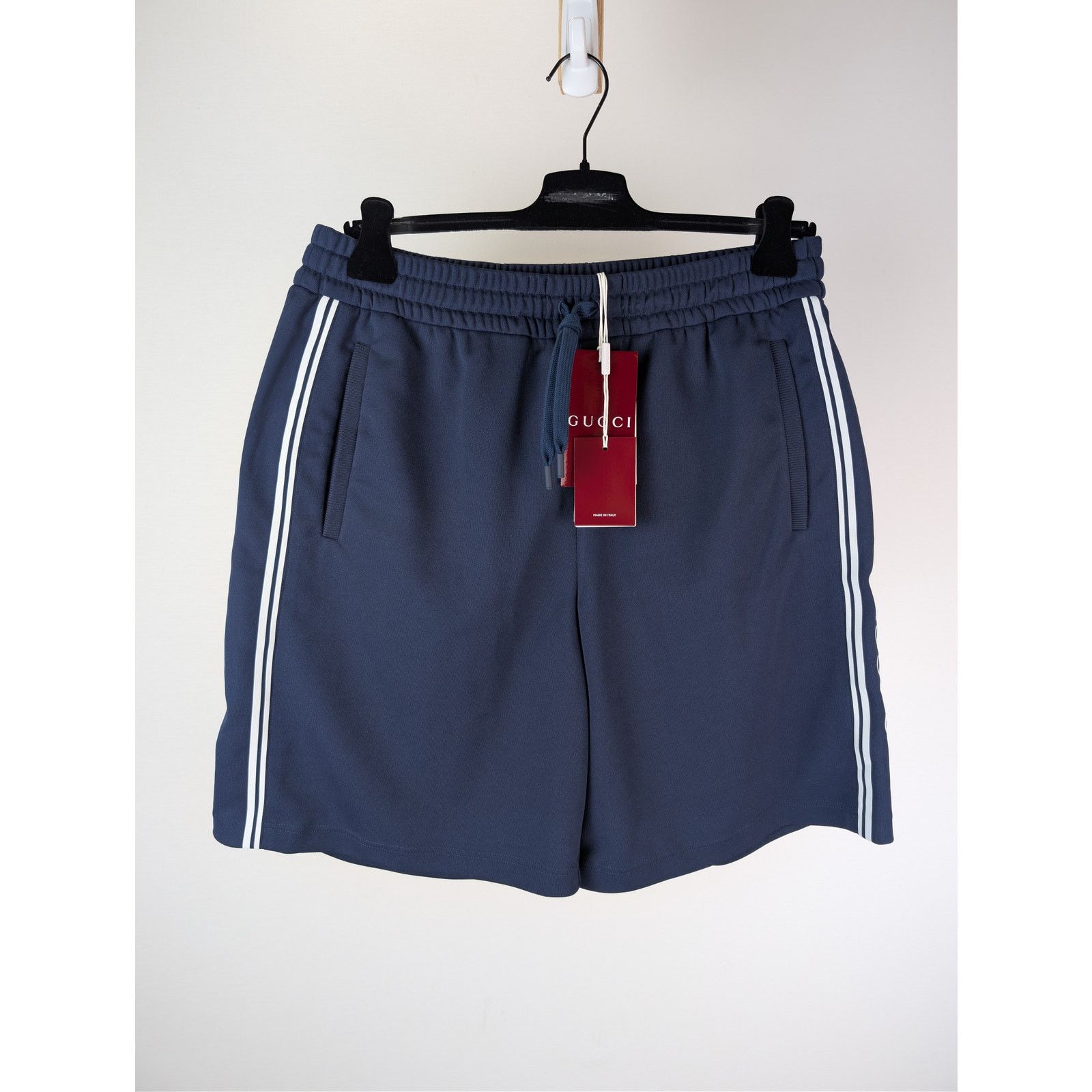 Gucci o1rshd1 Technical Jersey Shorts in Navy Blue / White Stripes Size US 34 / EU 50 - 2 Thumbnail