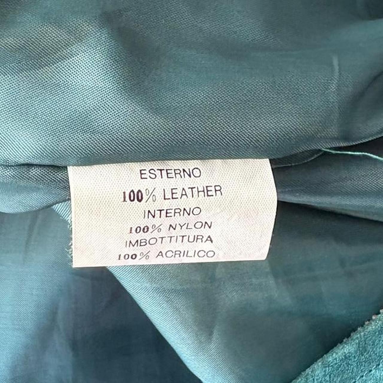 Vintage Vintage 90s Giorgio Rossini Italian Green Leather Jacket. Size US XL / EU 56 / 4 - 5 Thumbnail