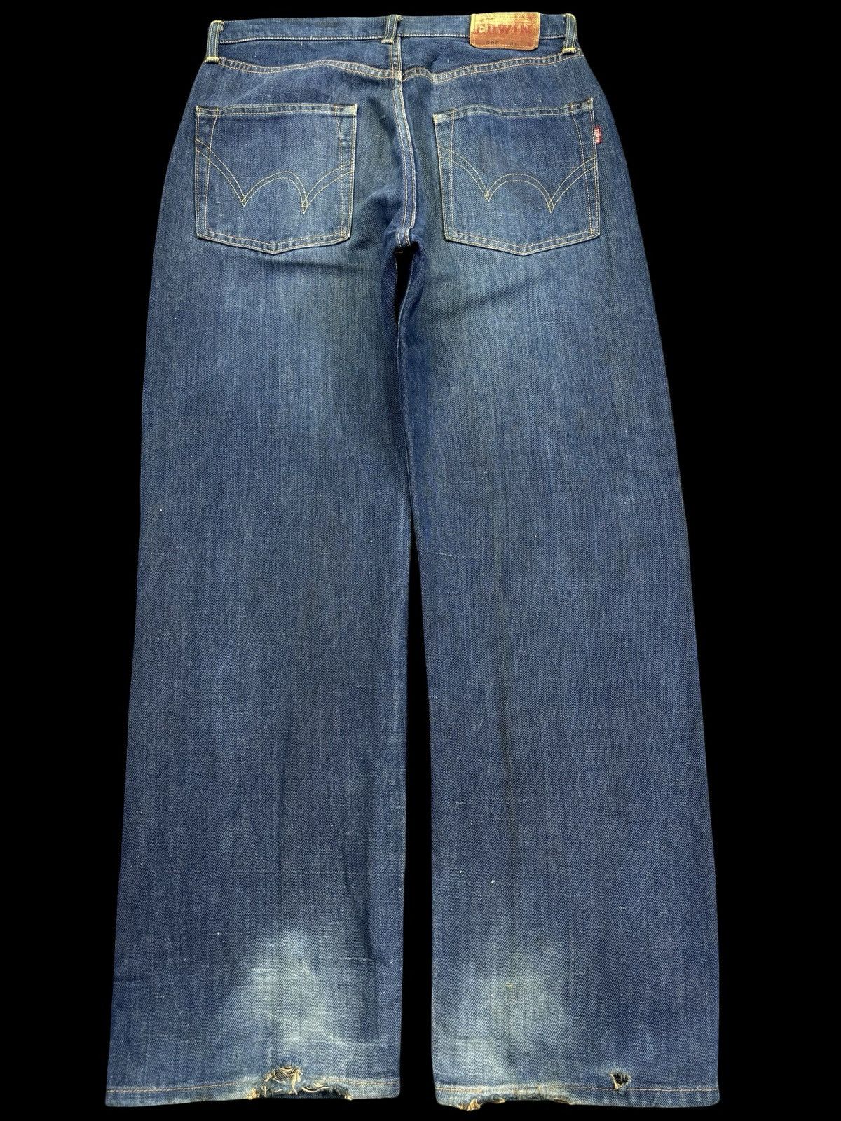 Edwin Vintage Wide Edwin 505 Green Selvedge Denim F800 Size US 31 - 2 Thumbnail