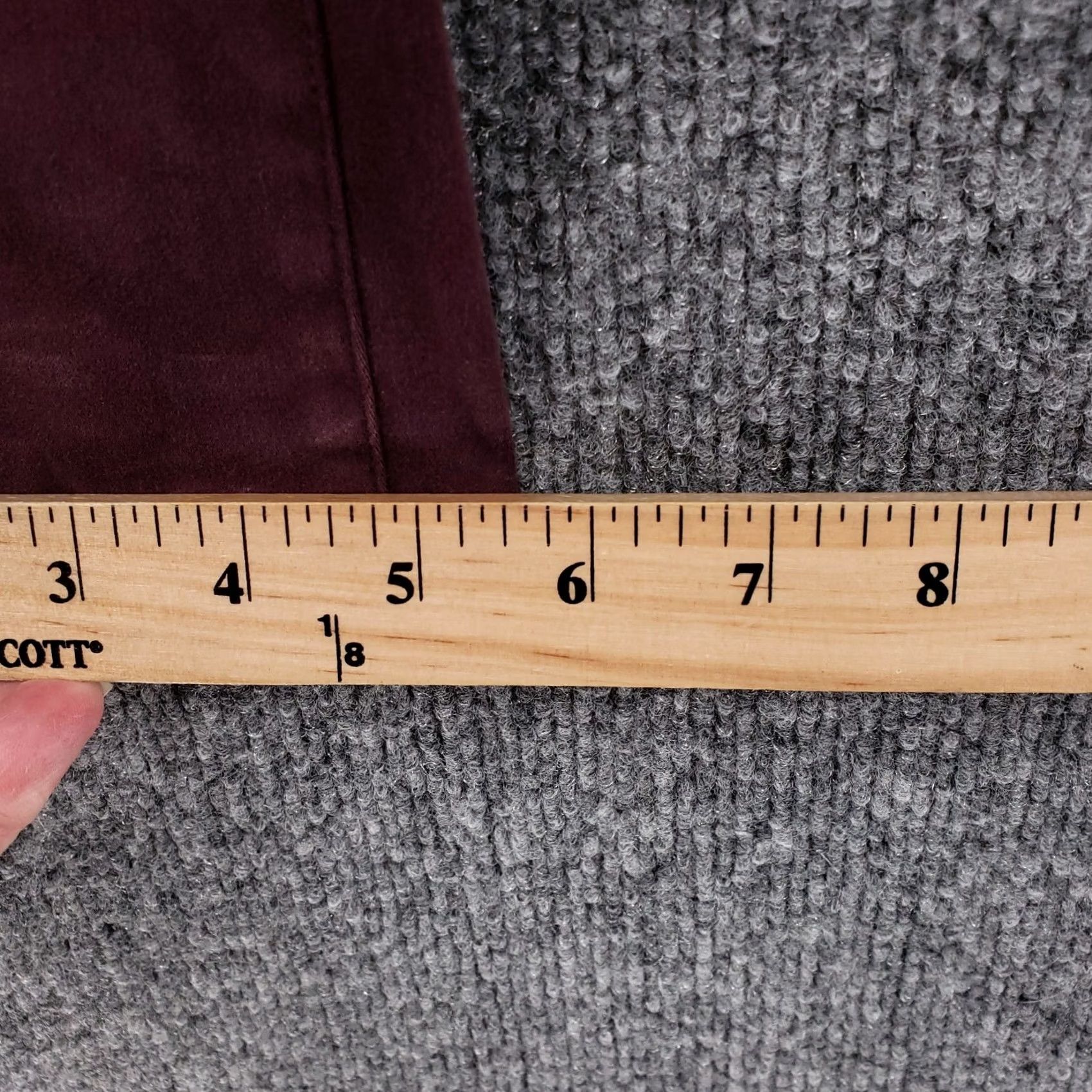 Vintage GH Bass Co Jeans Womens 8 Maroon Red Skinny Ankle Mid Rise Stretch Zip Fly 31x24 Size 30" / US 8 / IT 44 - 4 Thumbnail