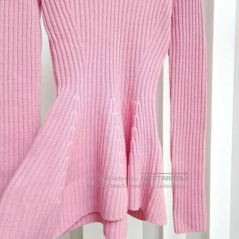Dior Dior Pink Wool Long Sleeve Knit Top . Size S / US 4 / IT 40 - 4 Thumbnail