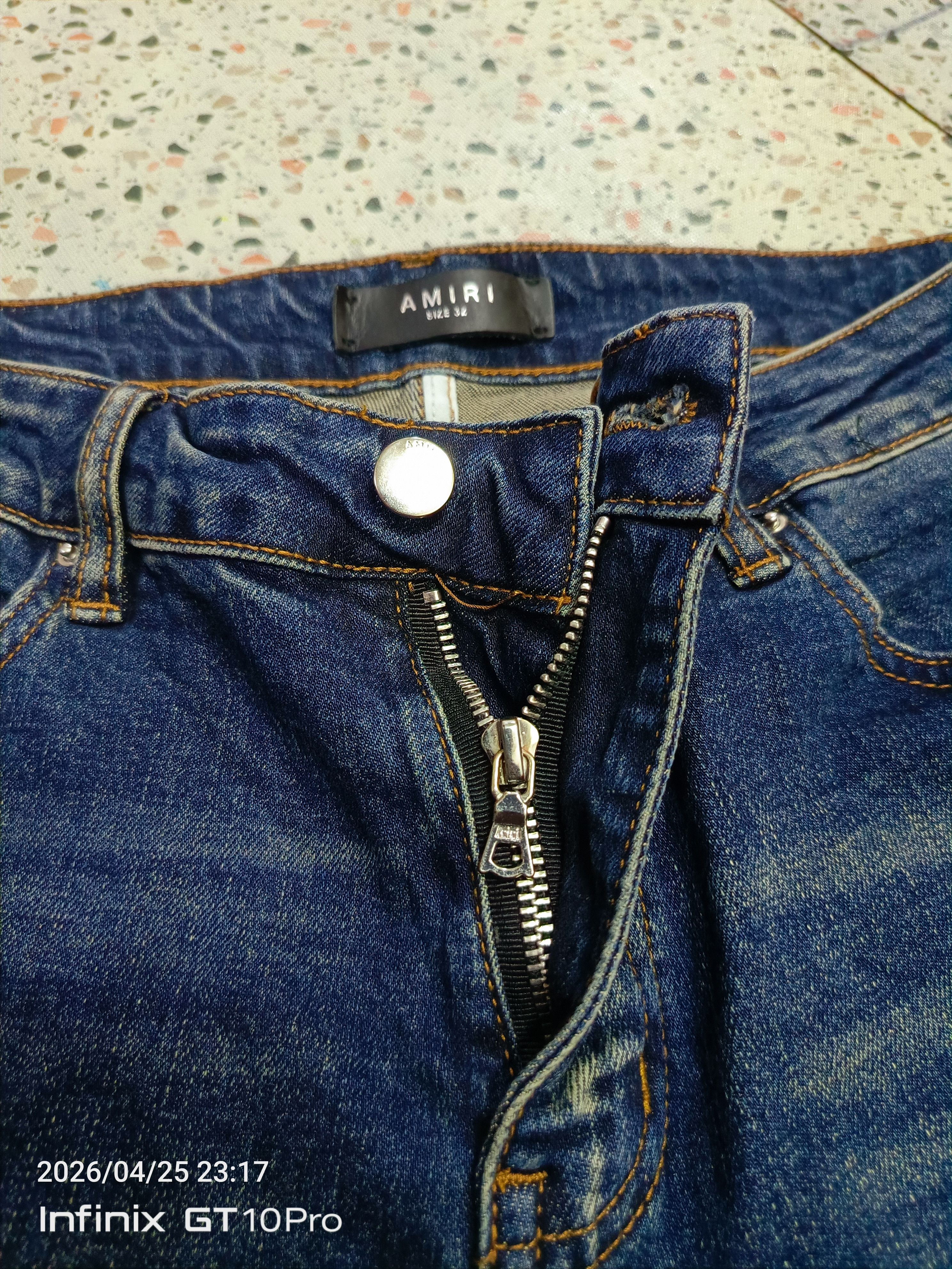 Vintage Amiri Leather Stitch Logo Jeans Size 32 Size US 32 / EU 48 - 7 Thumbnail